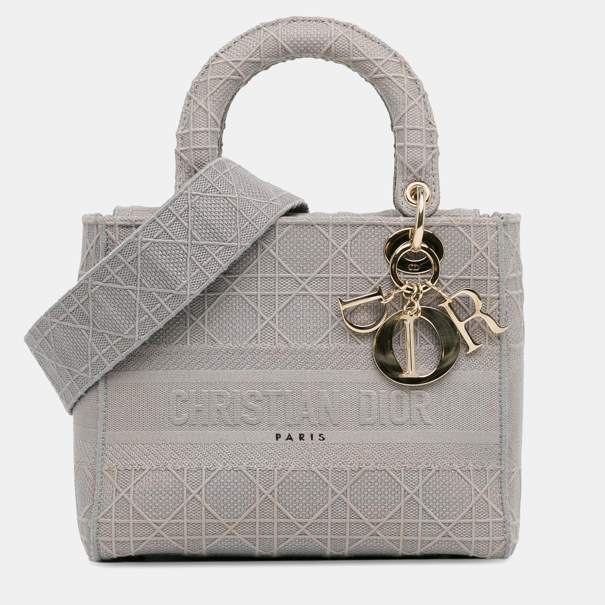 

Dior Medium Cannage Lady D-Lite, Grey