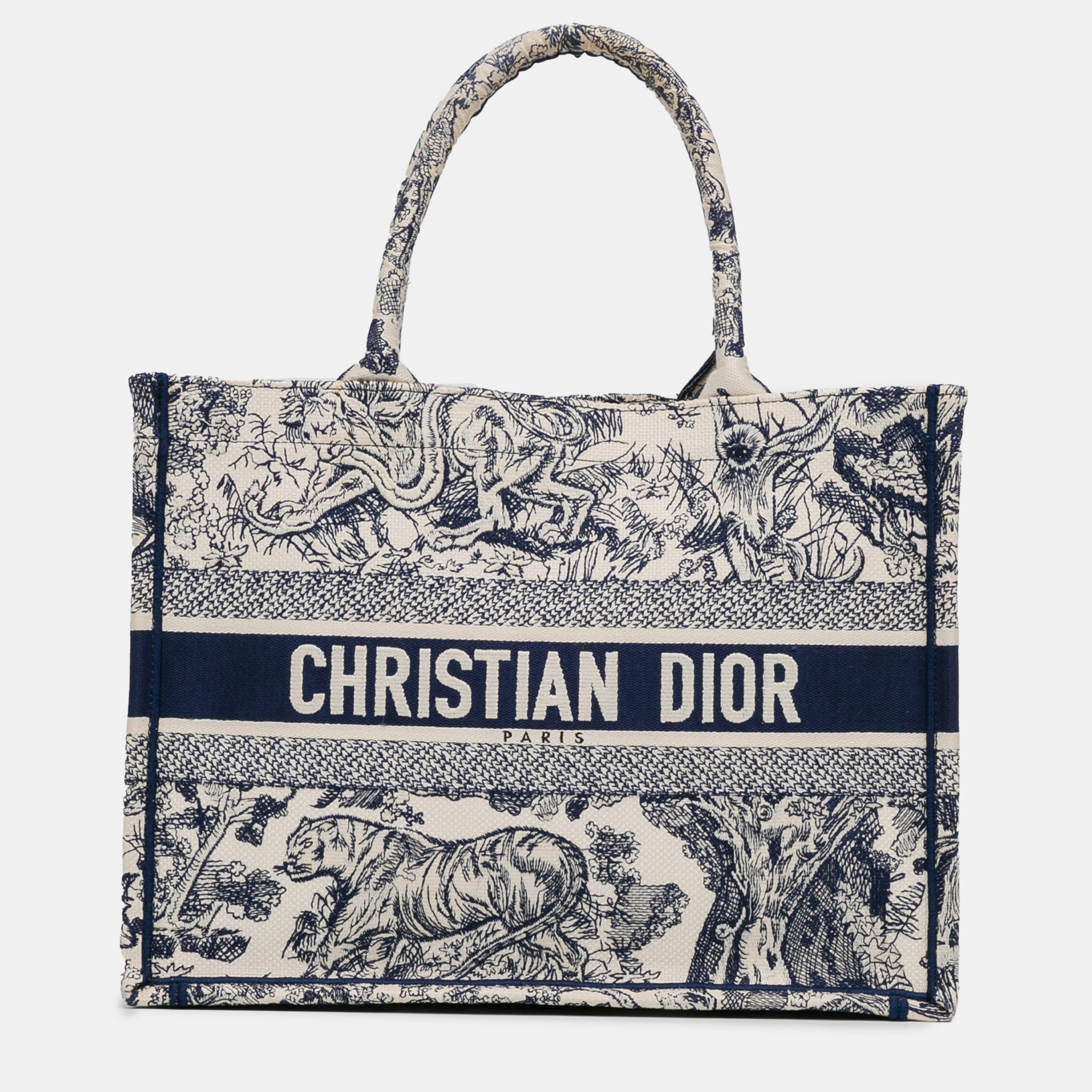 

Dior Medium Dioriviera Toile De Jouy Book Tote, Blue