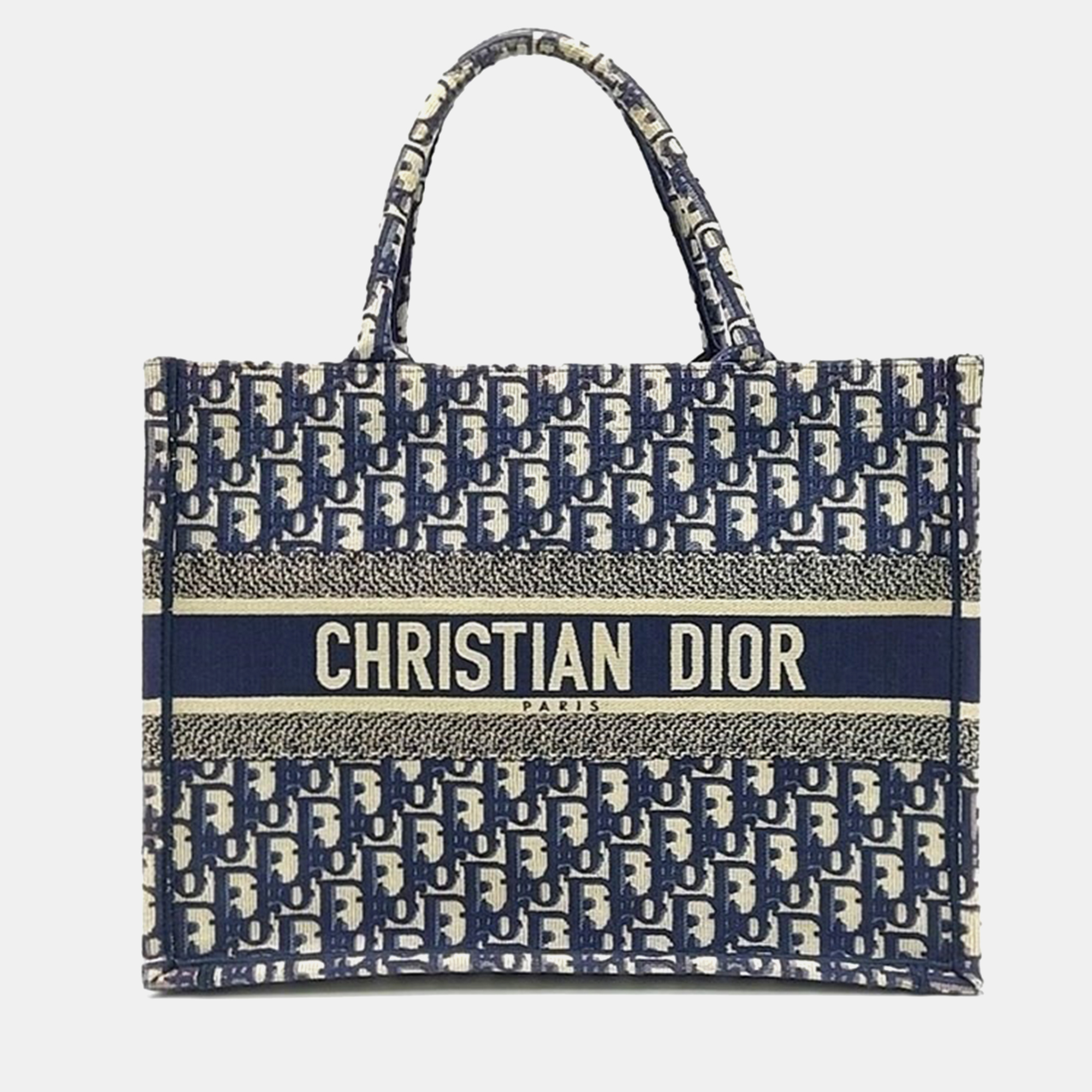 

Christian Dior Oblique Book Tote Bag 36, Navy blue