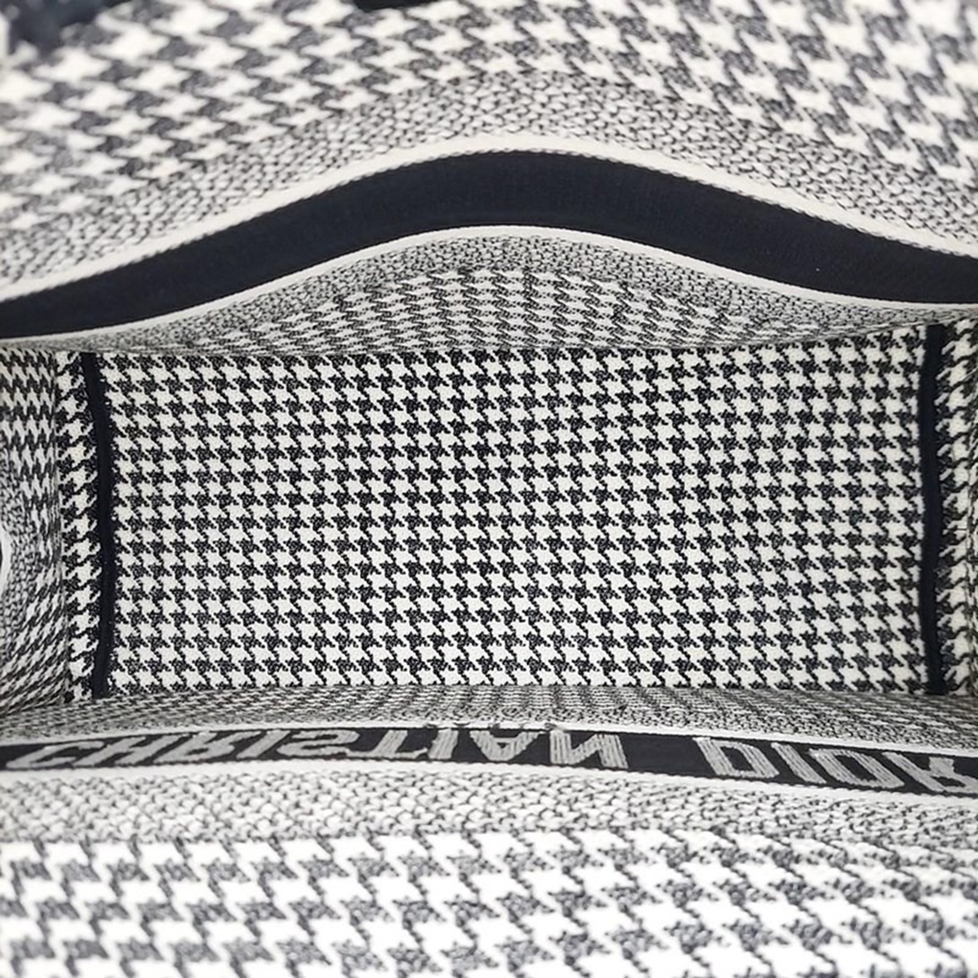 Christian Dior Black/White Canvas Book Tote Bag 