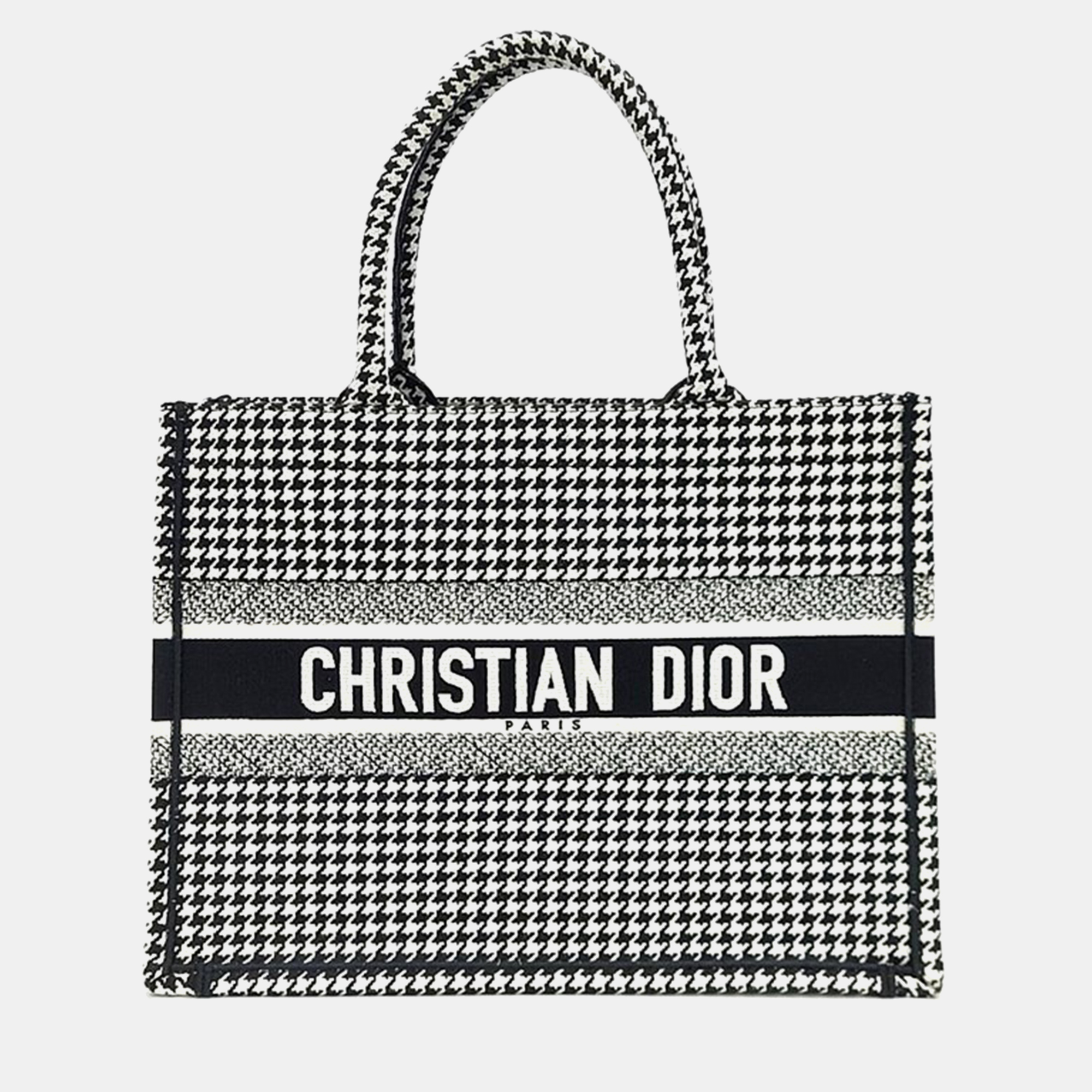 Pre-owned Dior Christian  Book Tote Bag 36 In Black