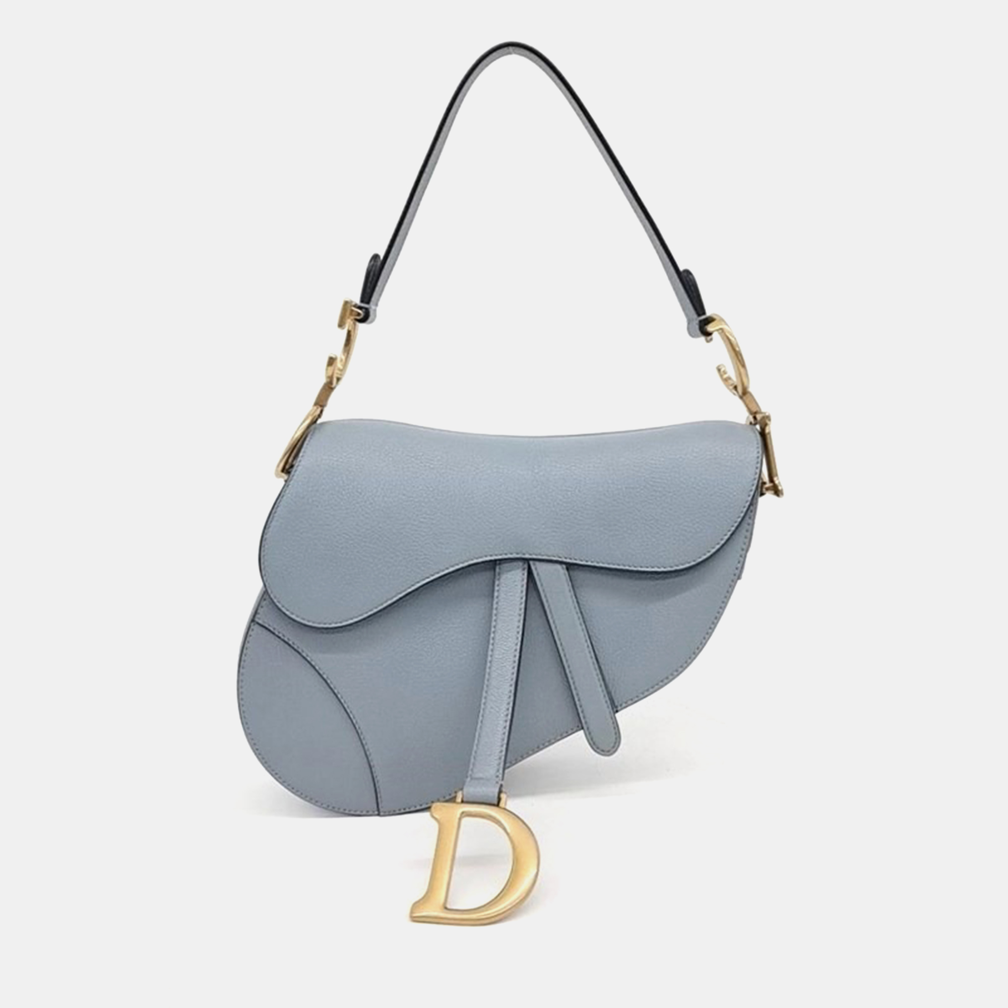 Pre-owned Dior Christian  Saddle Strap Bag In Blue