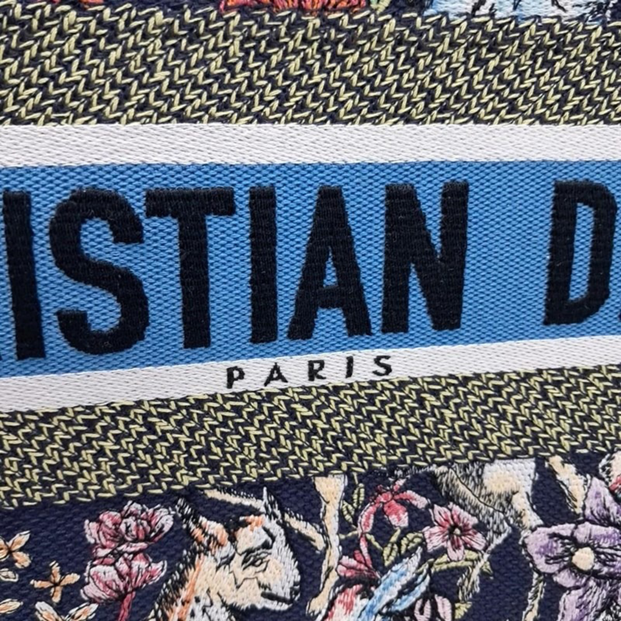 Dior Multicolor Canvas Book Tote Bag 