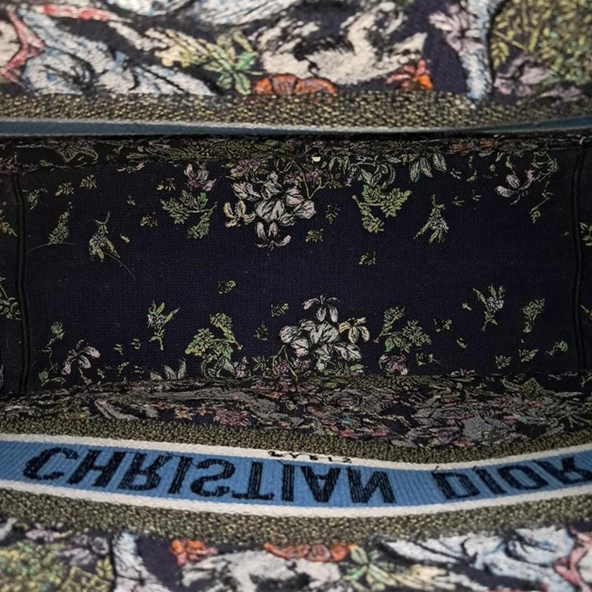 Dior Multicolor Canvas Book Tote Bag 