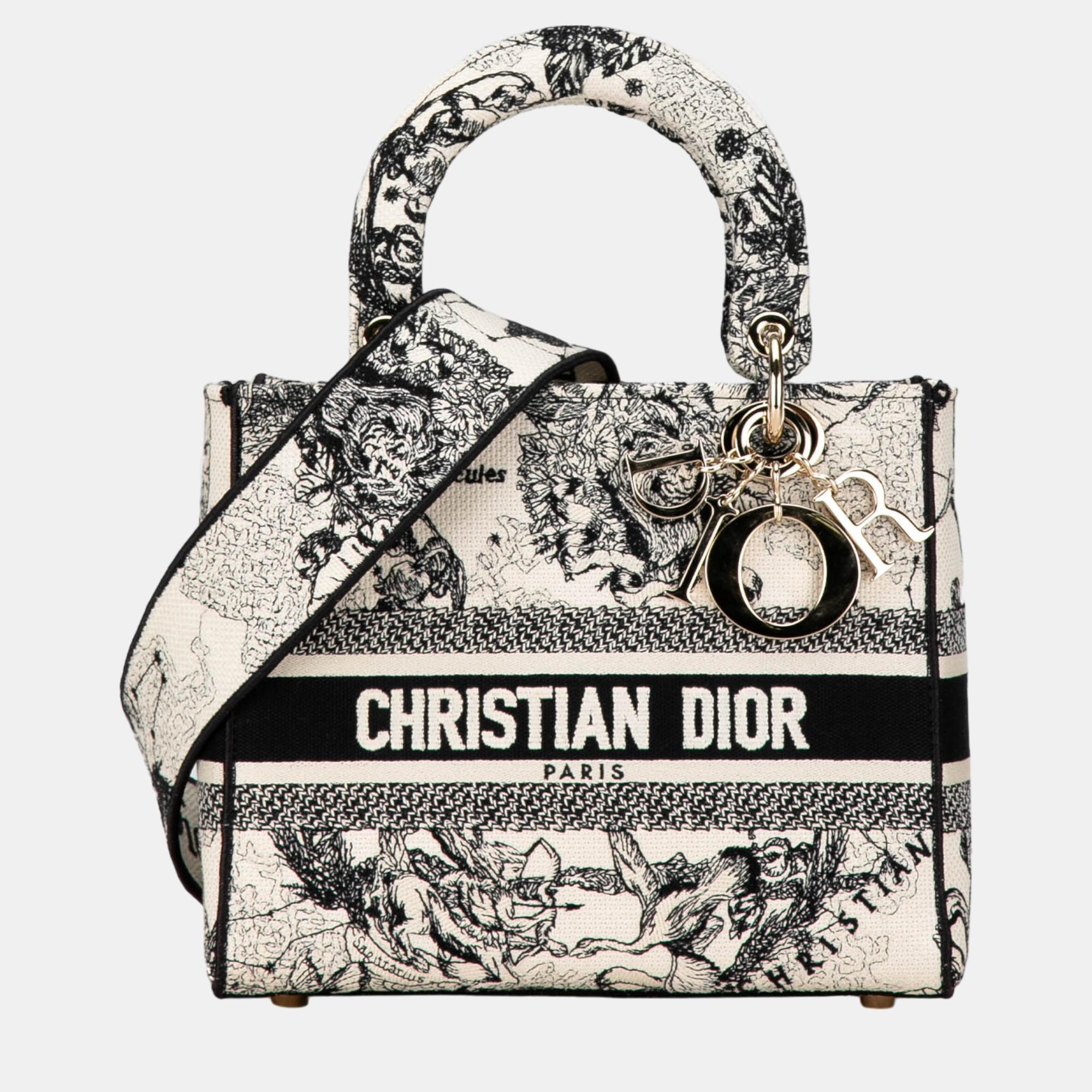 

Dior White Medium Zodiac Lady D-Lite