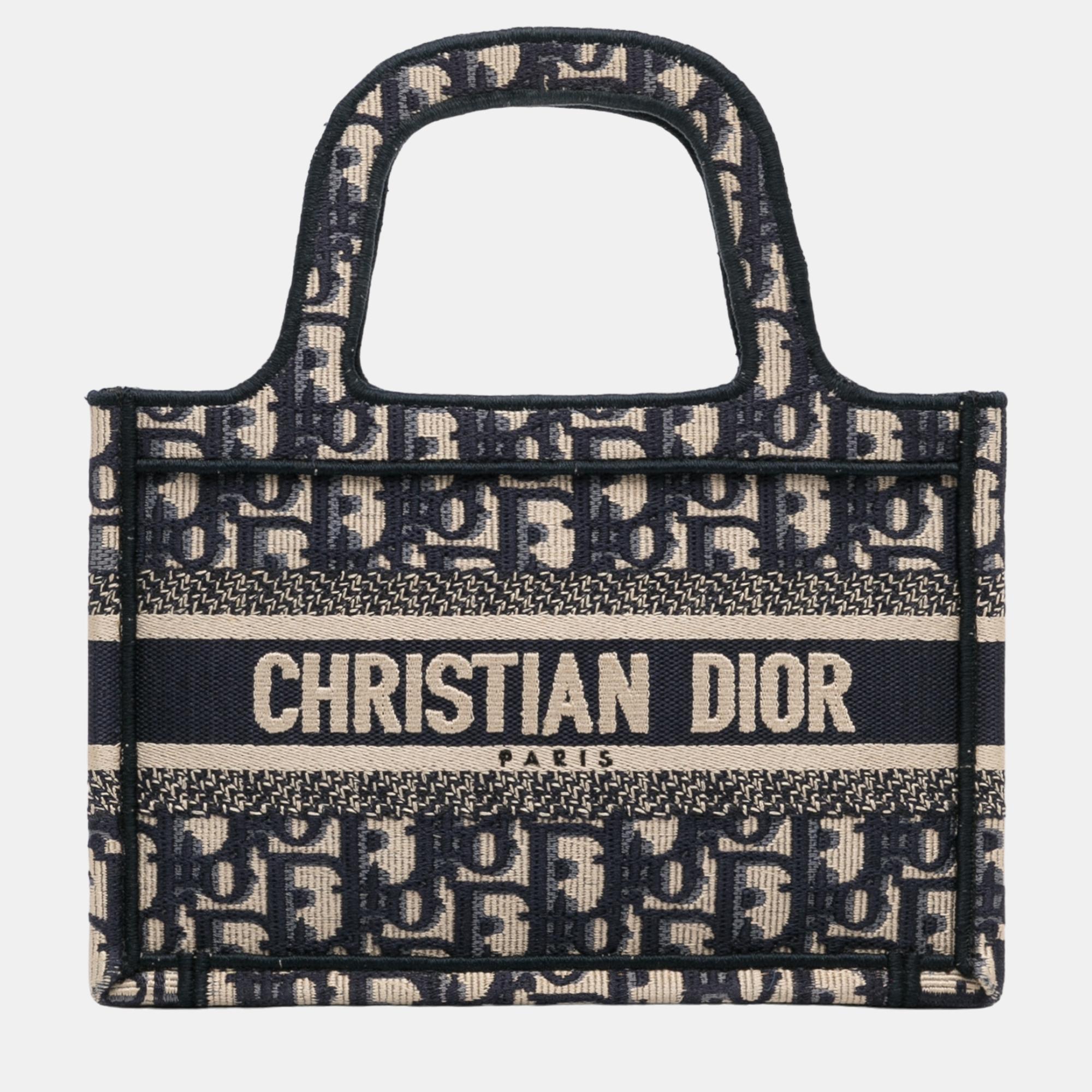 

Dior Blue Mini Oblique Book Tote
