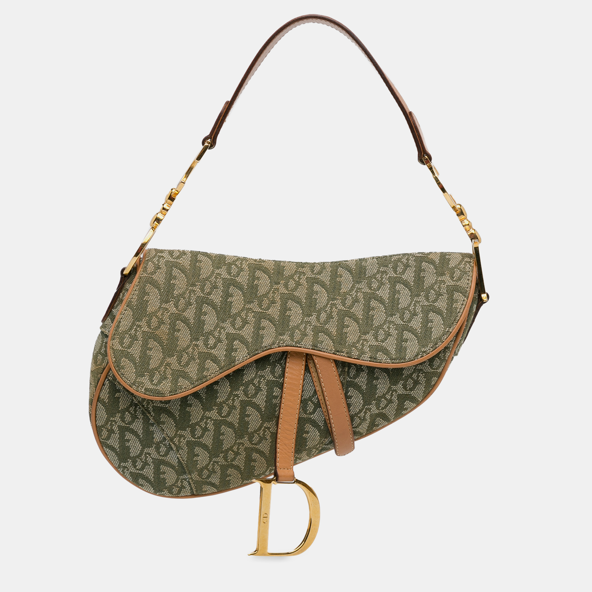 

Dior Oblique Canvas Saddle Bag, Brown