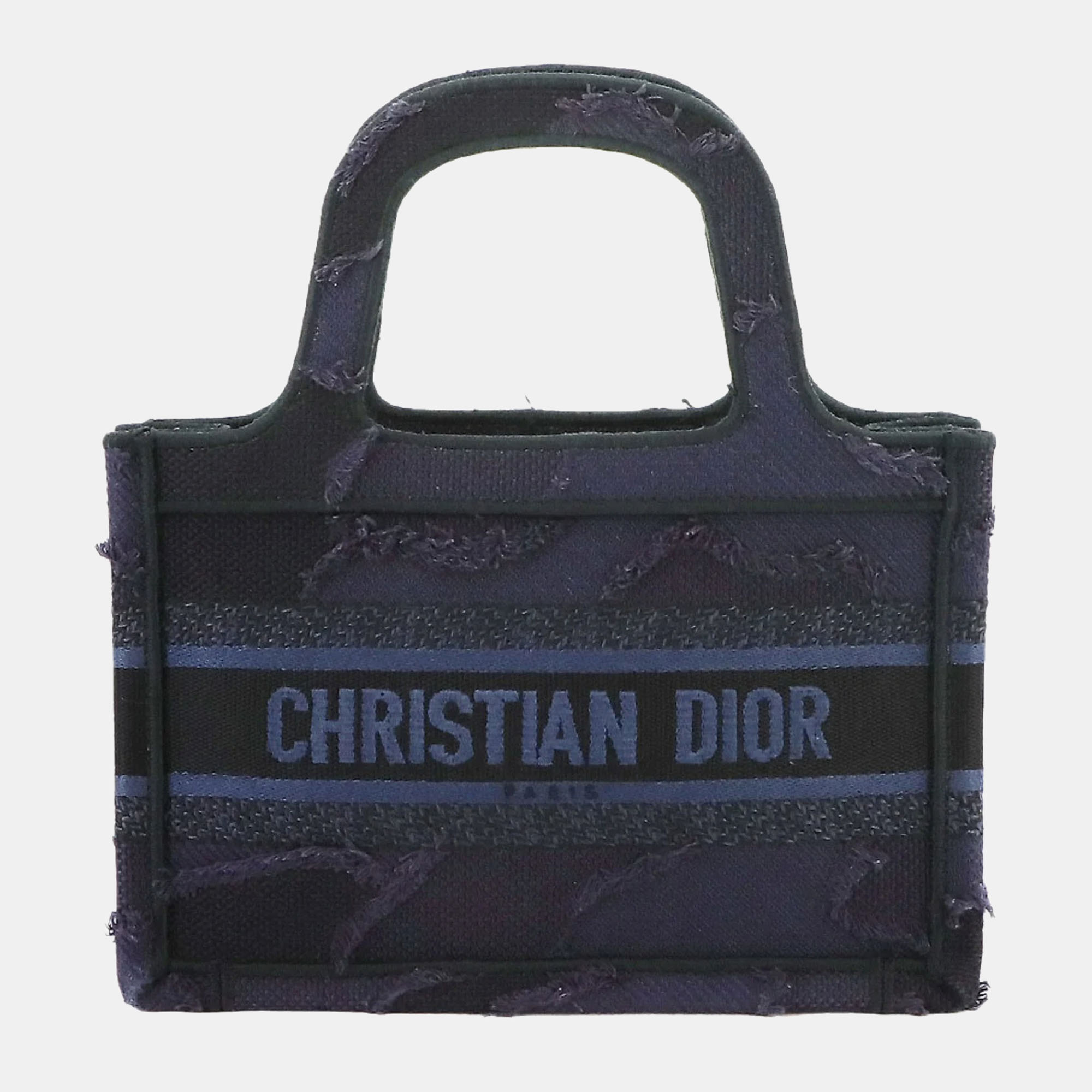 

Dior Black/Navy Blue Canvas Mini Book Tote Tote Bag
