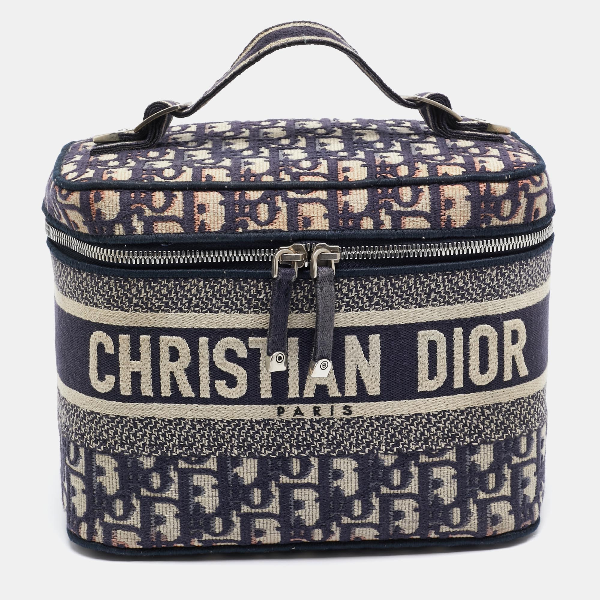 

Dior Navy Blue Oblique Canvas Diortravel Vanity Case