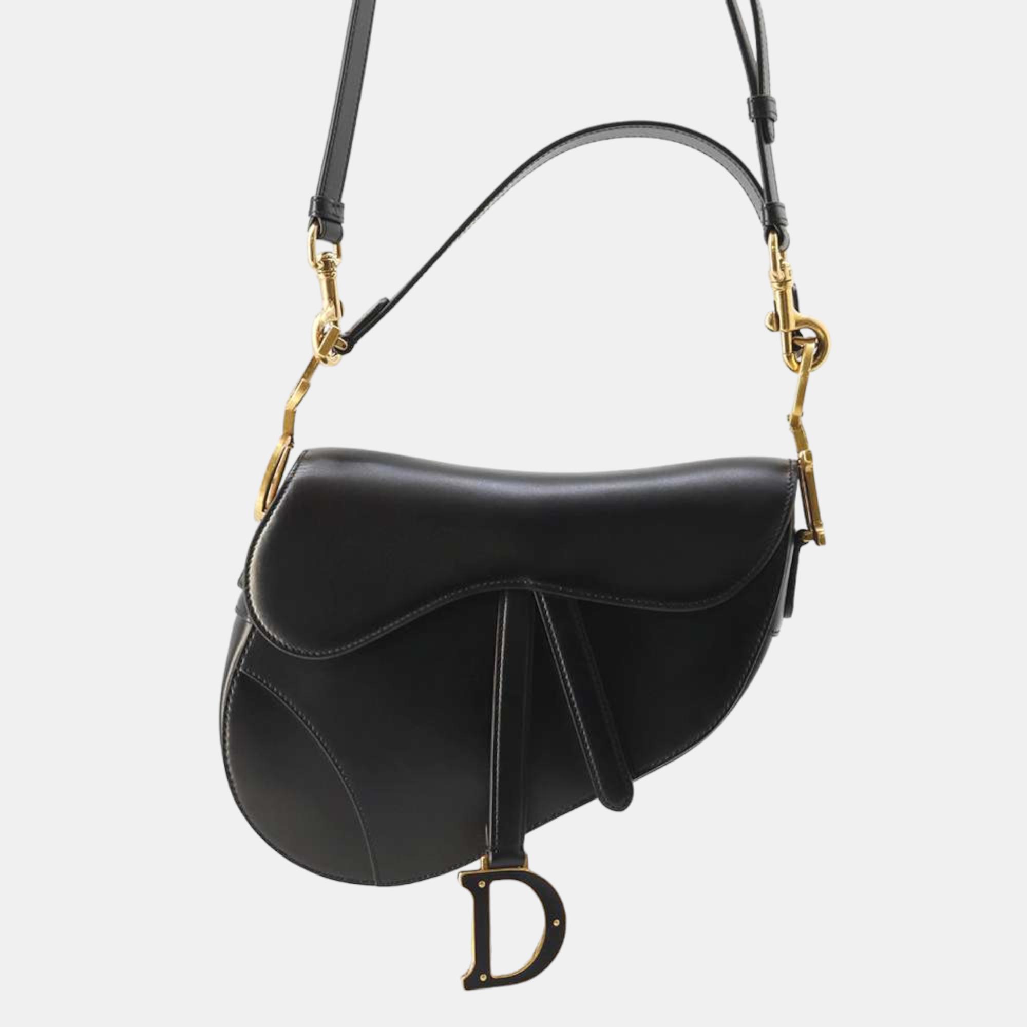 

Dior Black Leather Saddle Shoulder Bag