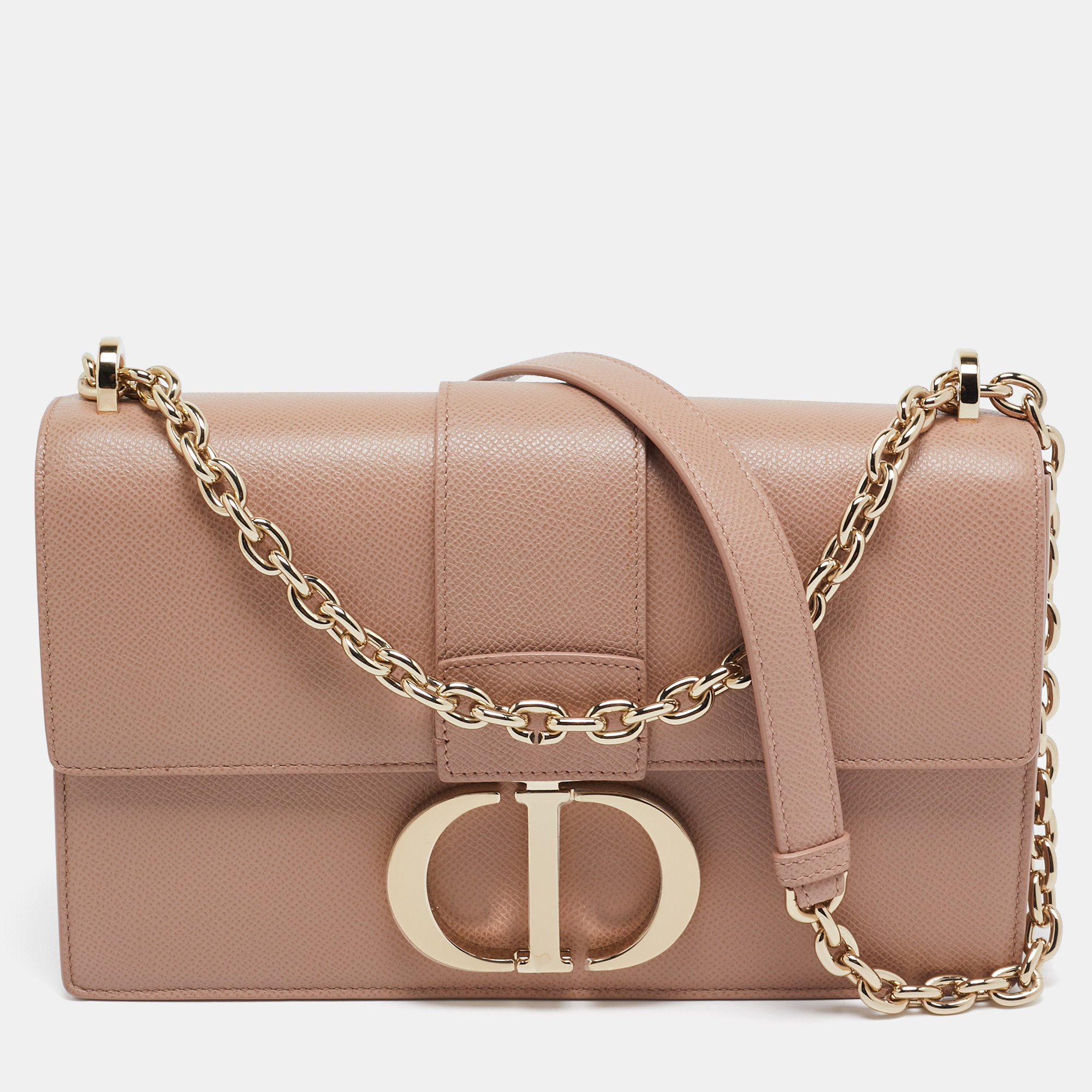 

Dior Beige Leather Montaigne 30 Flap Shoulder Bag