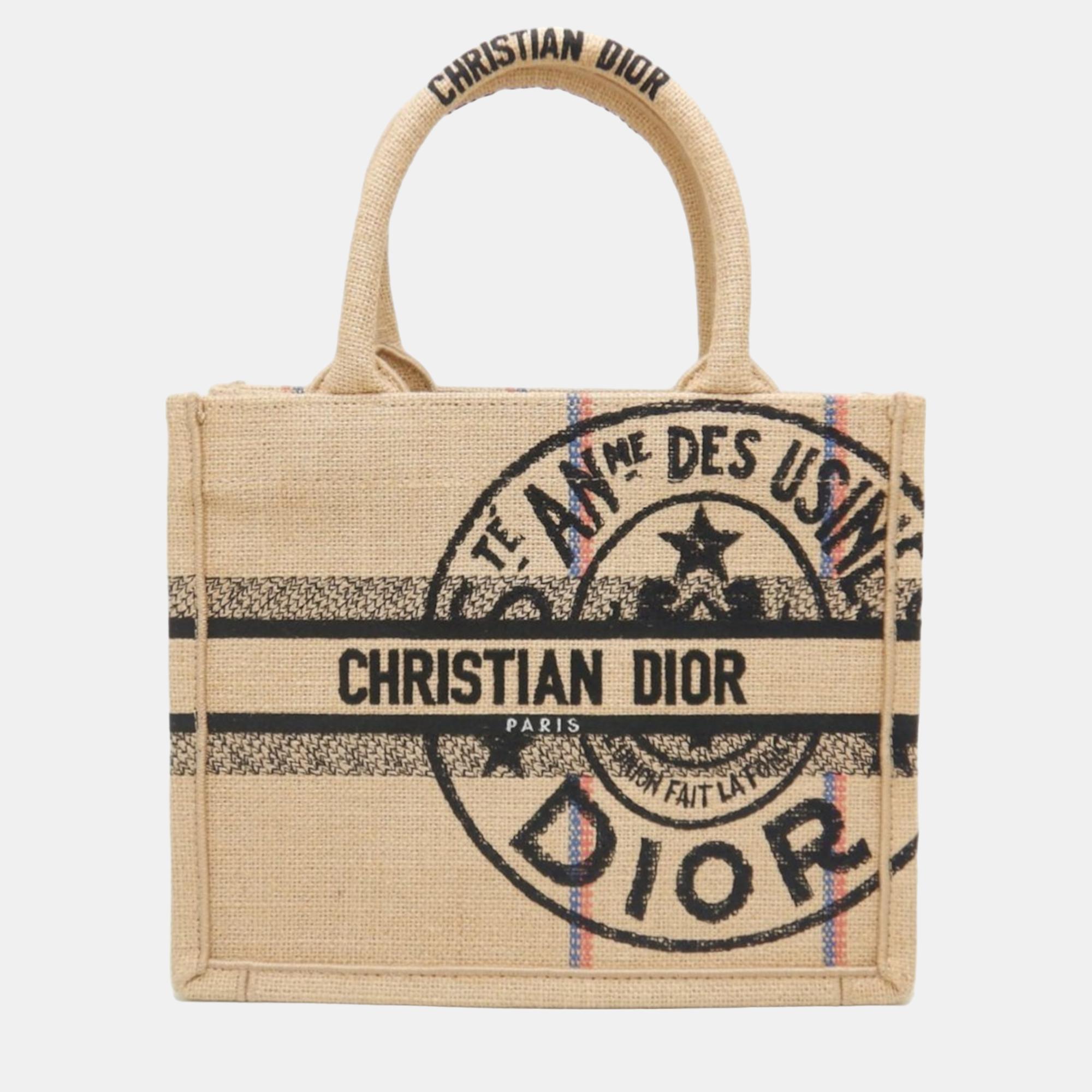 

Dior Beige Canvas Small Book Tote Tote Bag