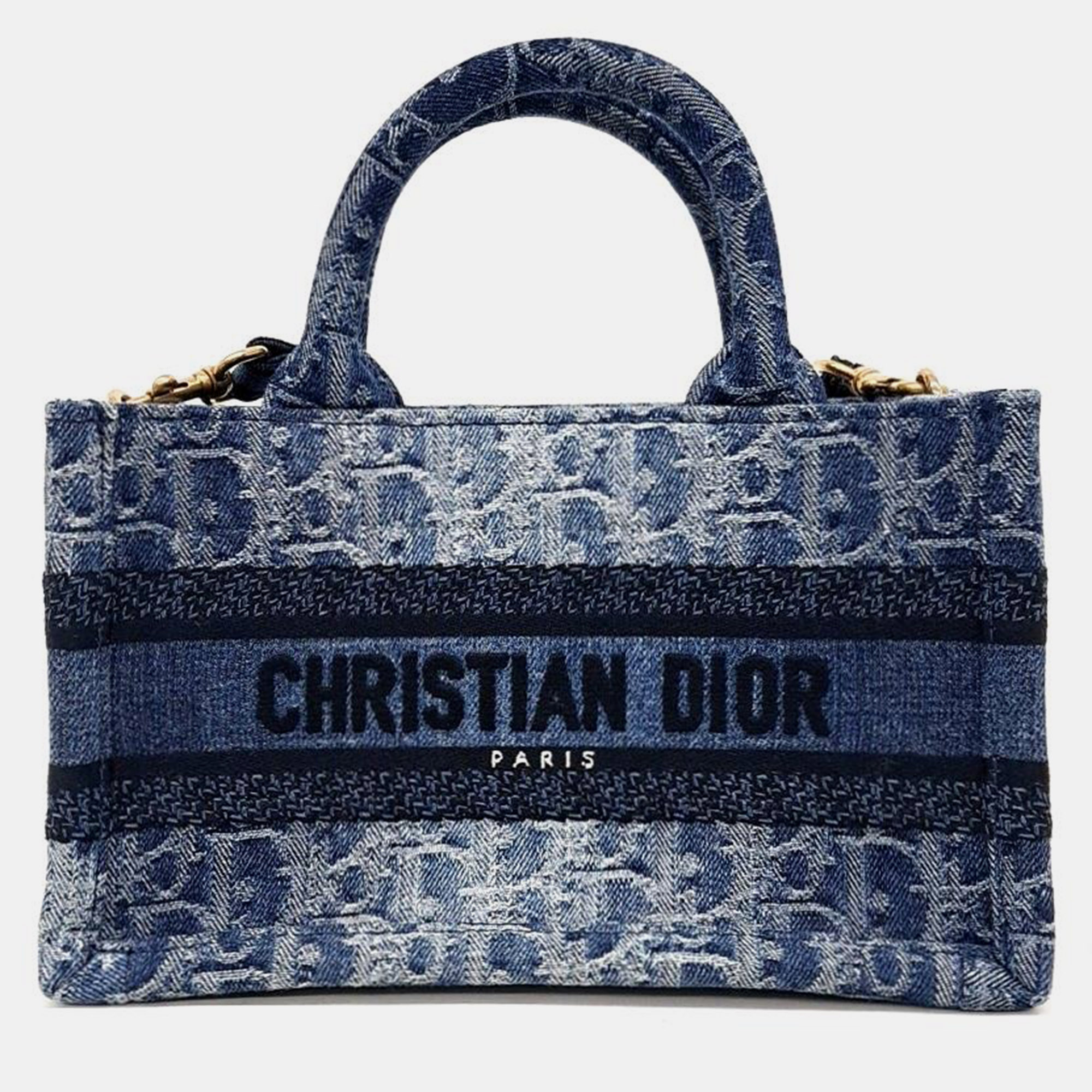 

Christian Dior Oblique Book Tote Mini Bag, Blue