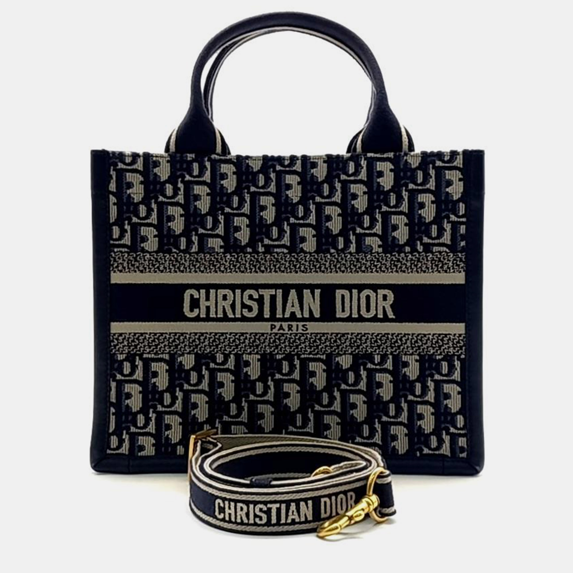 

Christian Dior Oblique Book Tote Small Bag, Black