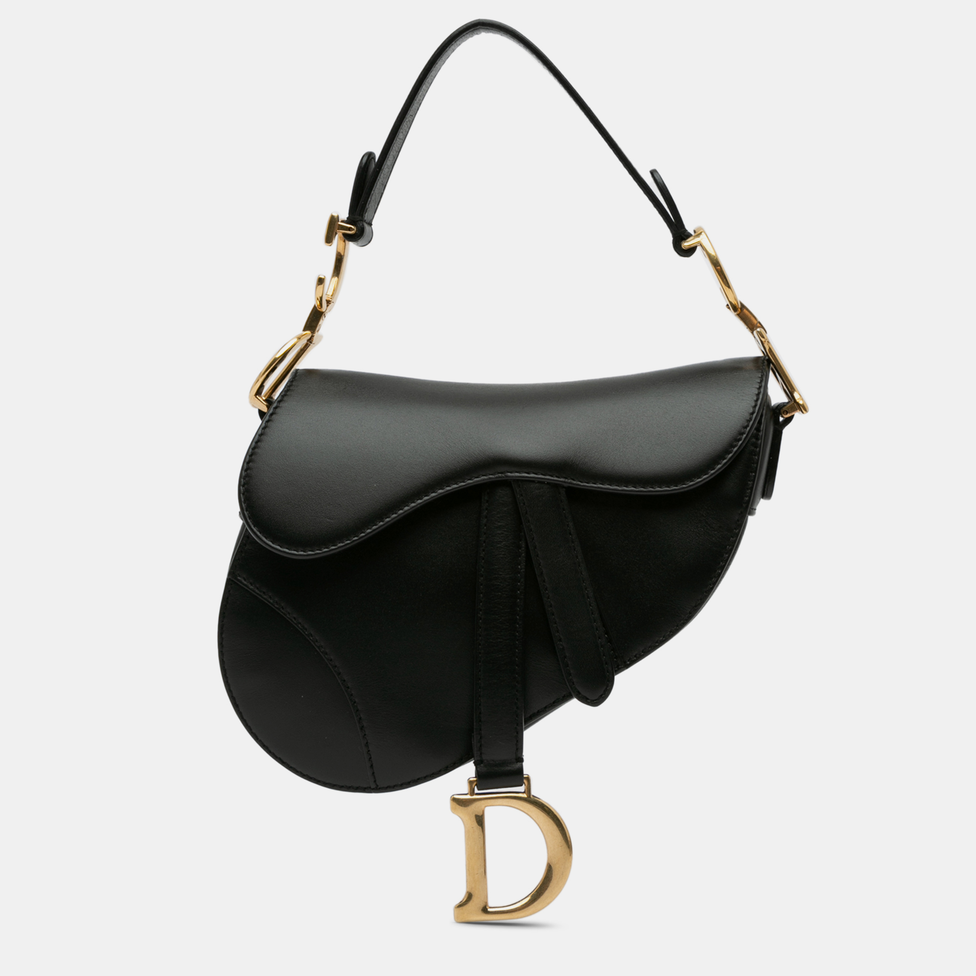 

Dior Mini Leather Saddle, Black