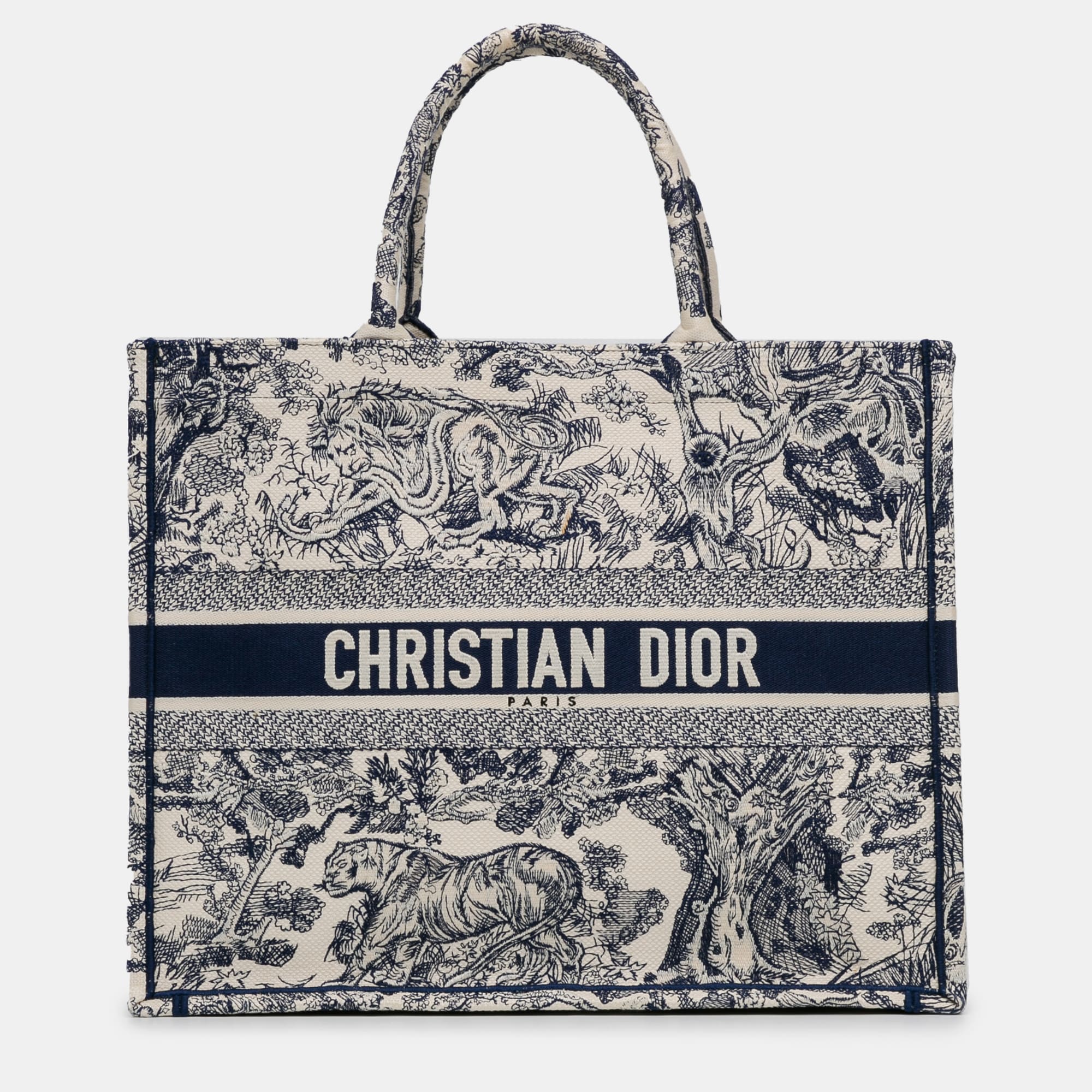 

Dior Large Toile De Jouy Book Tote, Blue