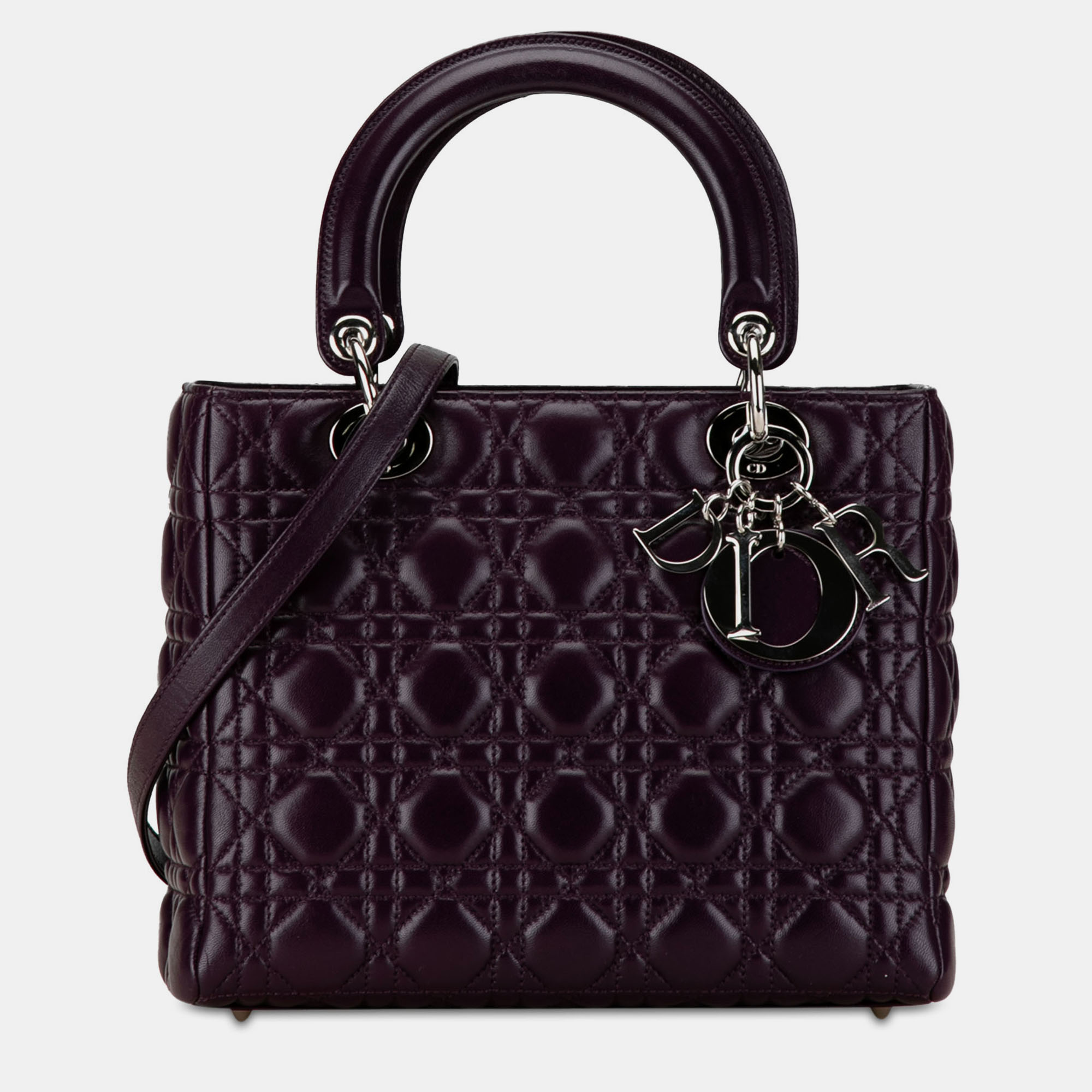 

Dior Medium Lambskin Cannage Lady Dior Bag, Burgundy