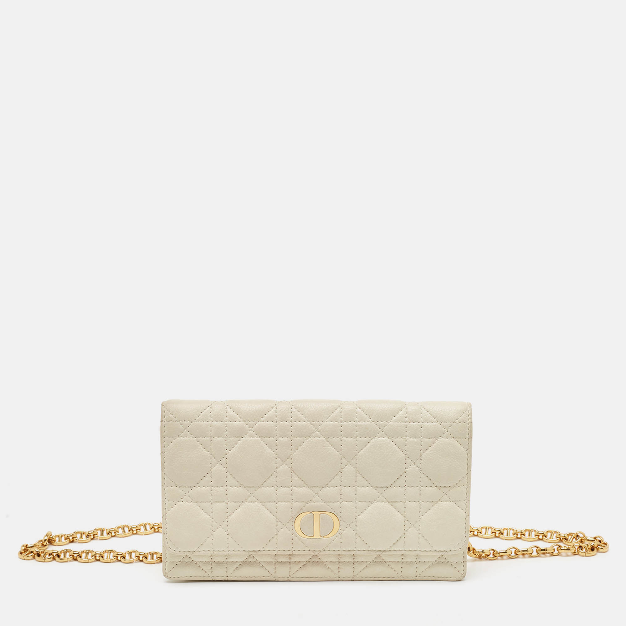 

Dior Off White Cannage Quilted Leather Caro Pouch Belt Bag