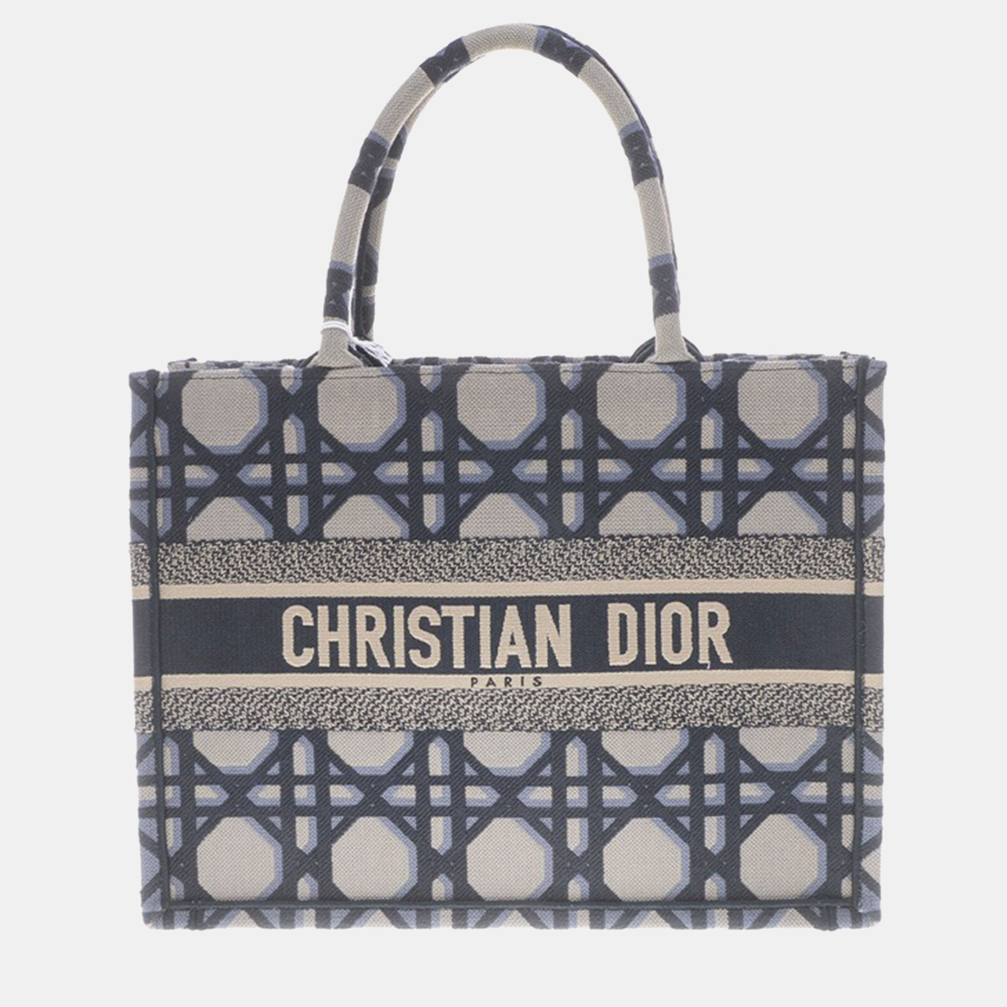

Christian Dior Navy & Beige Book Tote Bag