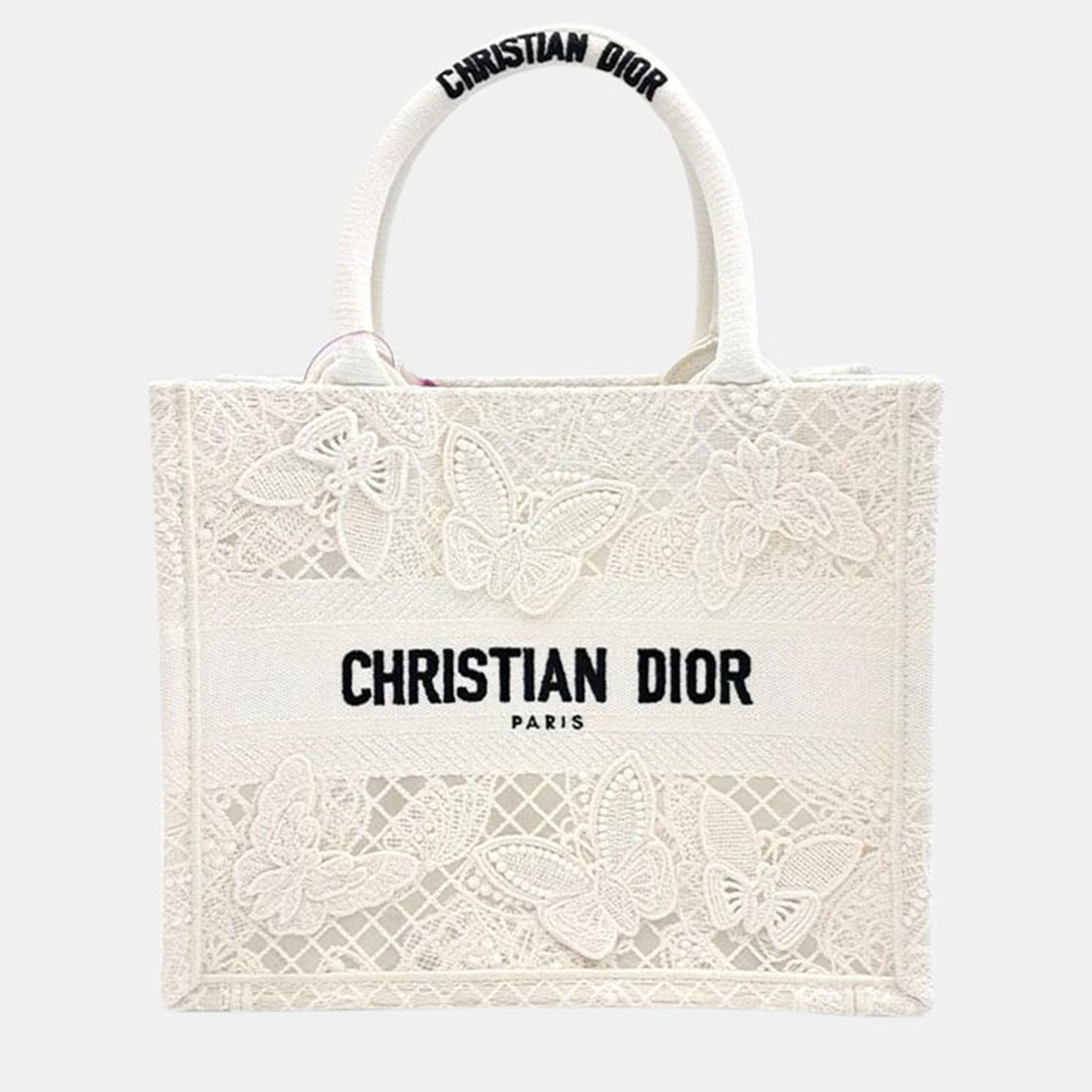 

Christian Dior Ivory and Black Book Tote Bag