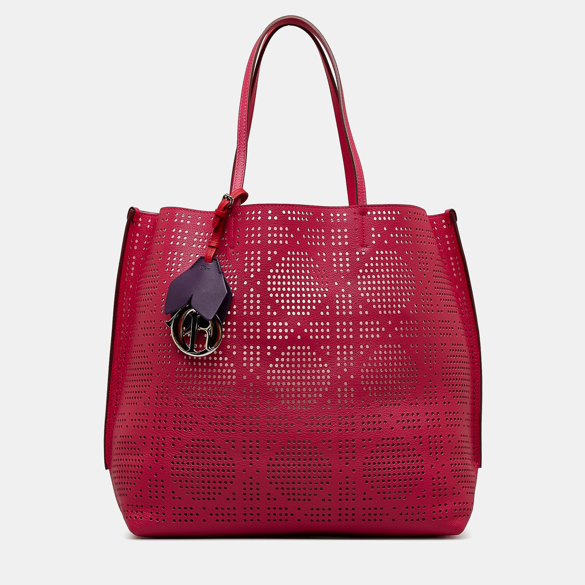 

Dior Perforated Cannage Dioriva Tote Bag, Red