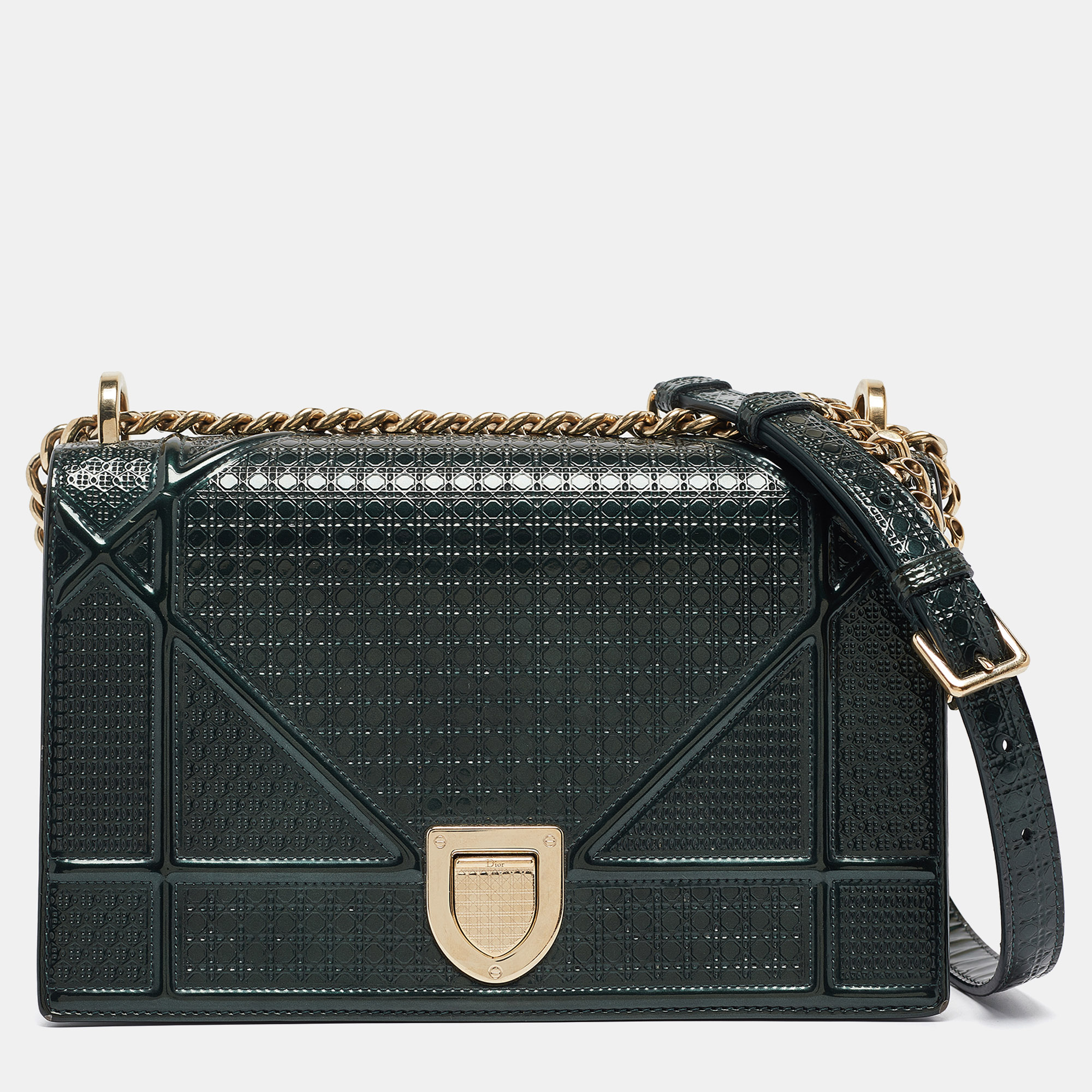 Pre-owned Dior Ama Shoulder Bag In Green