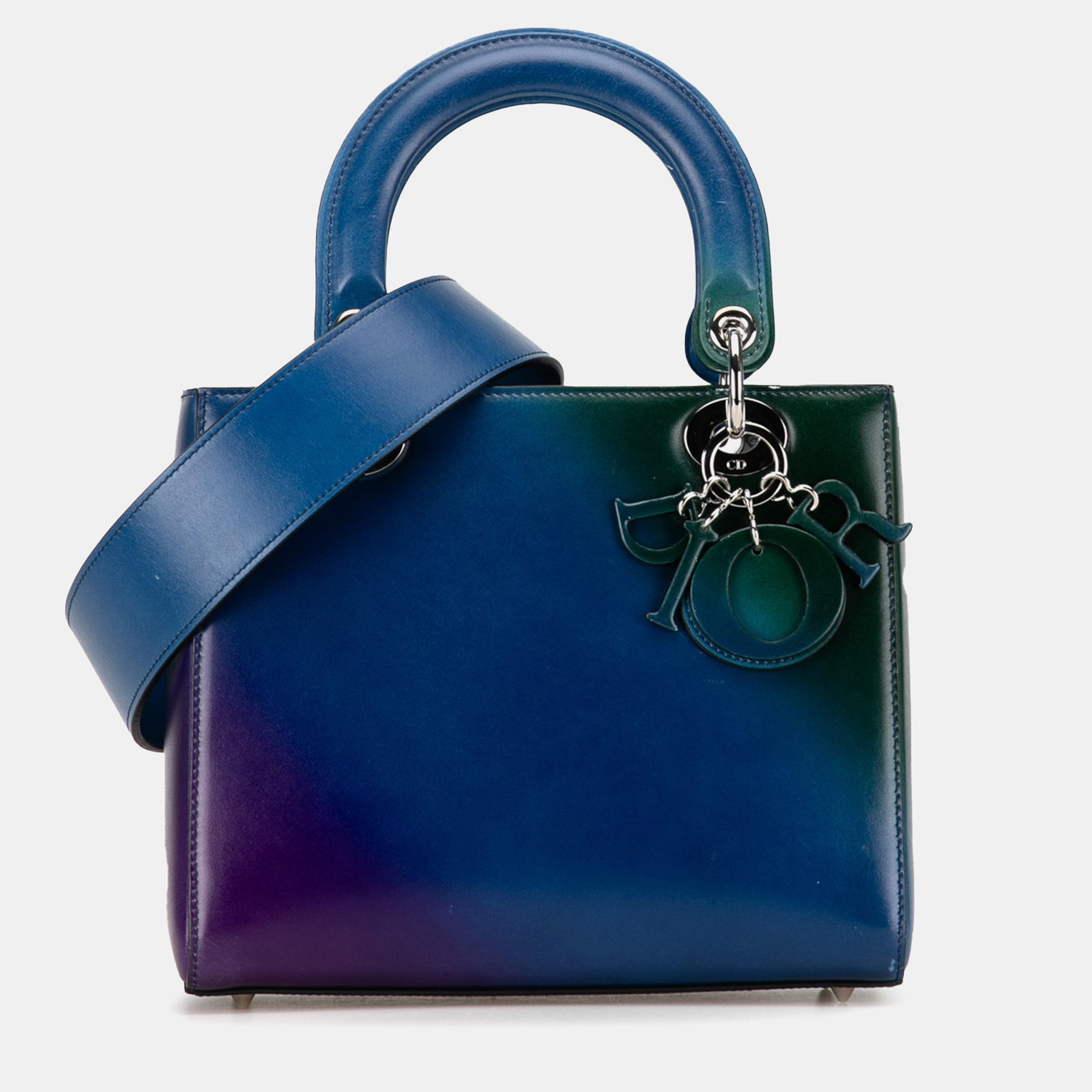 

Dior Blue Ombre Leather Medium Lady Dior Tote Bag