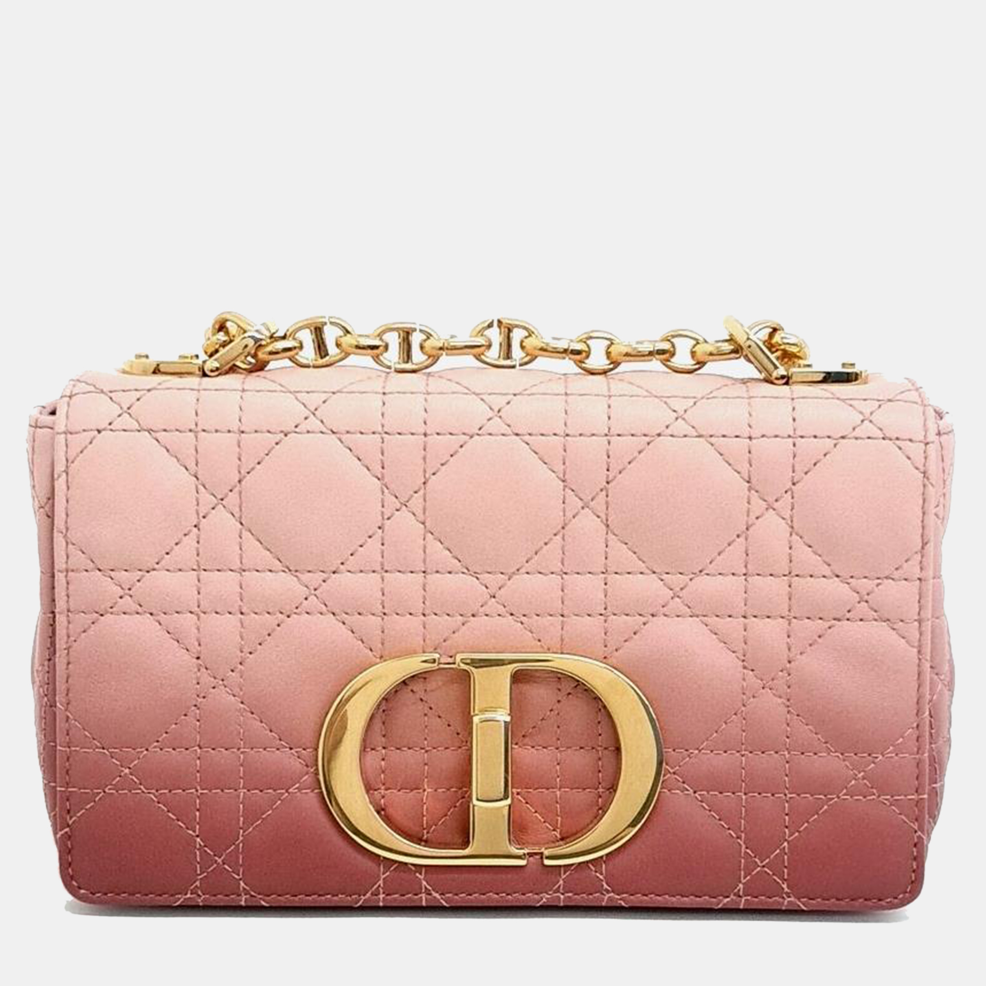 Pre-owned Dior Christian  Cannage Caro Small Bag In Pink