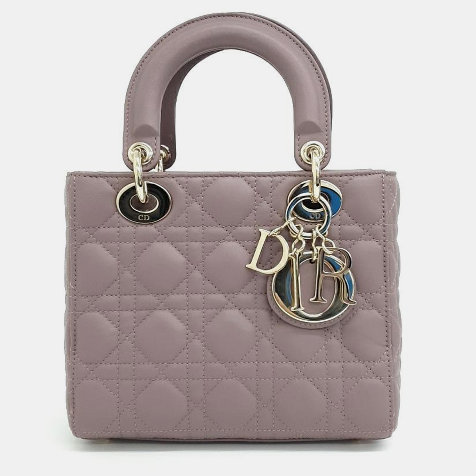 Pre-owned Dior Christian  Cannage Lady Small Bag In Pink