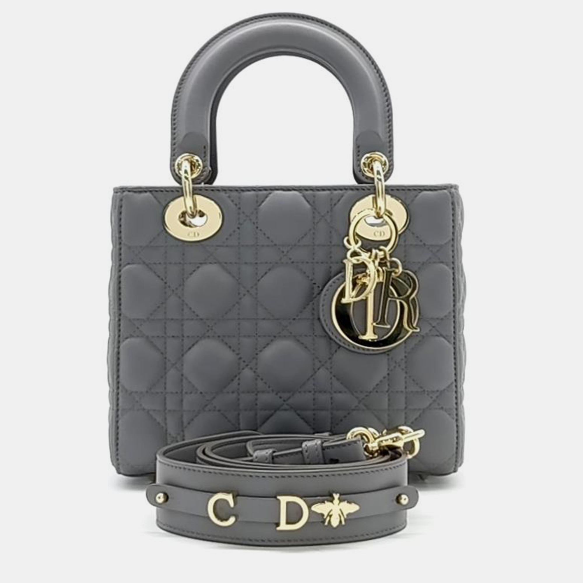 

Christian Dior Cannage Lady Small Bag, Grey