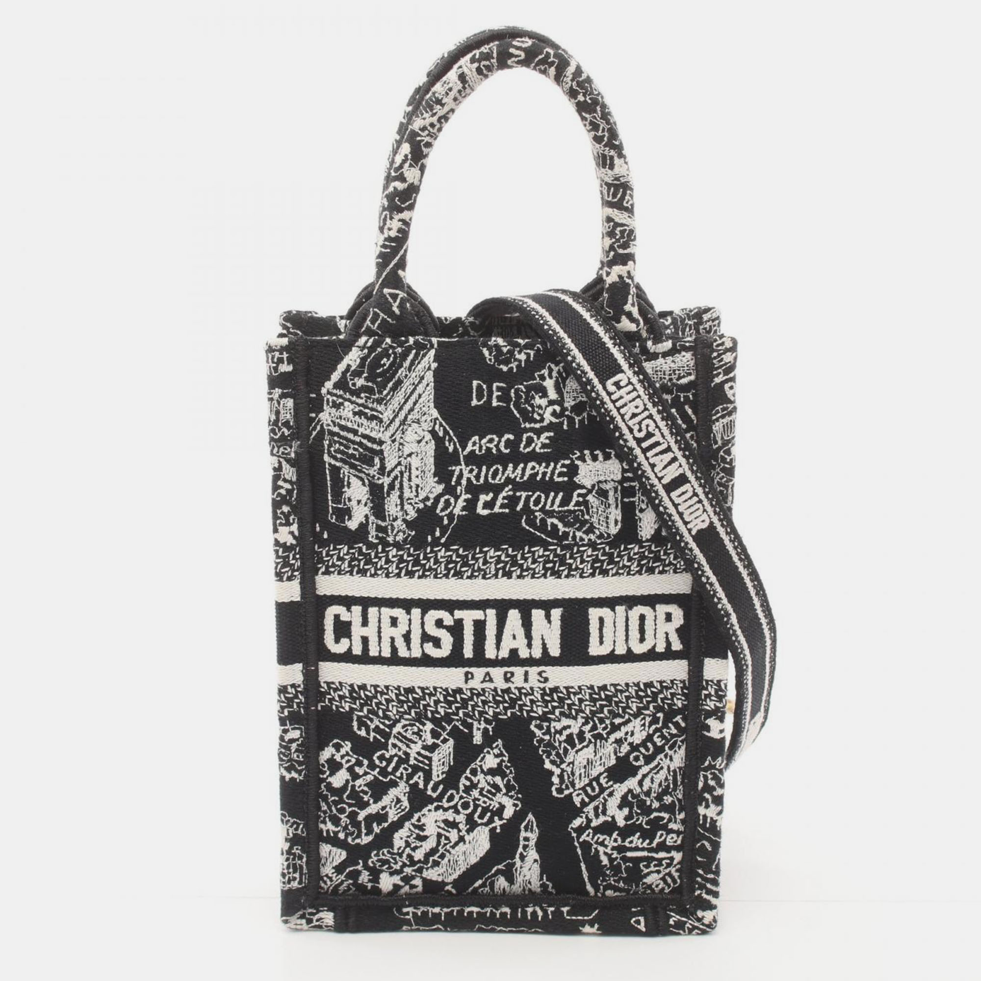 

Dior Black/White Mini Vertical Dior Book Tote Bag