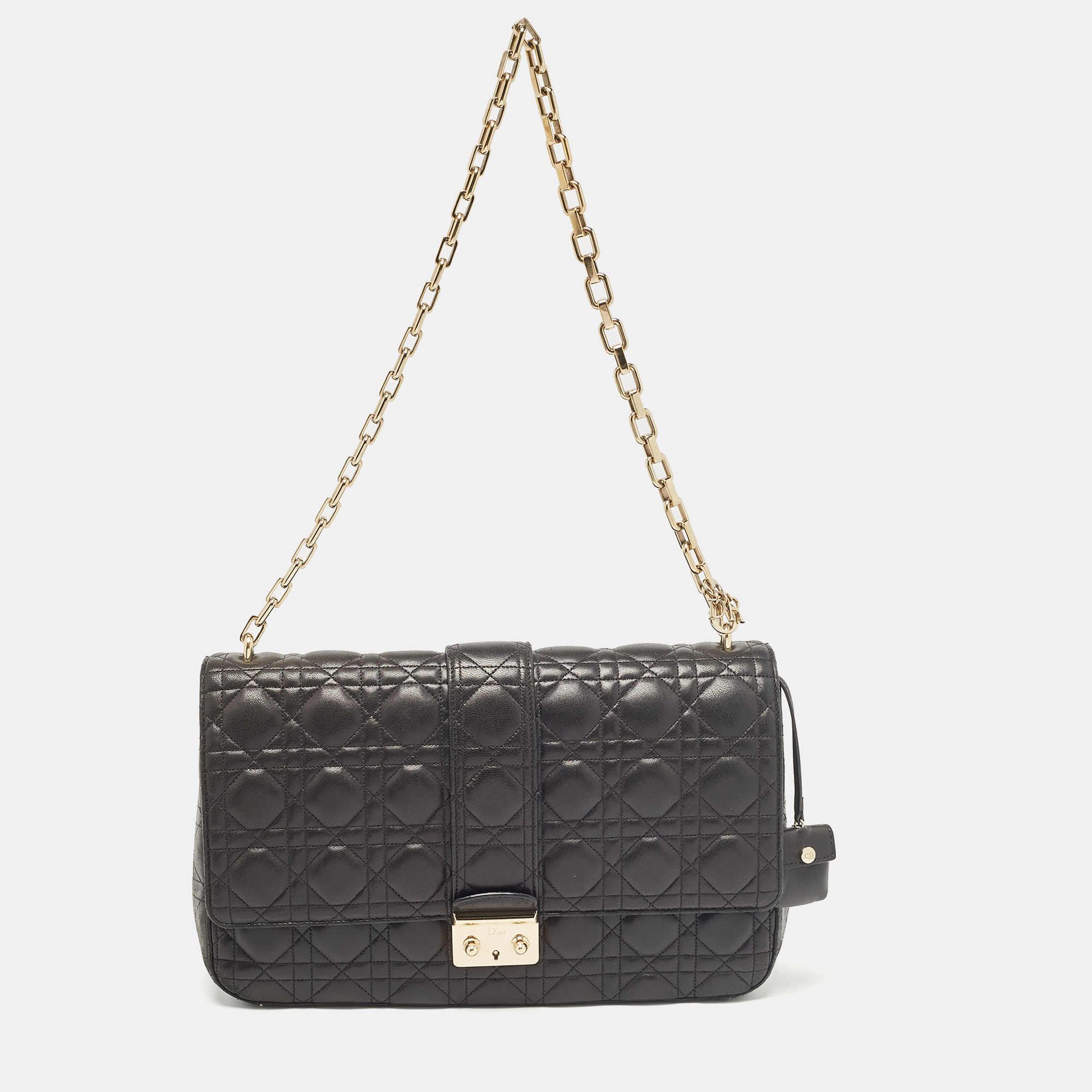 Pre-owned Dior Flap Bag In Black