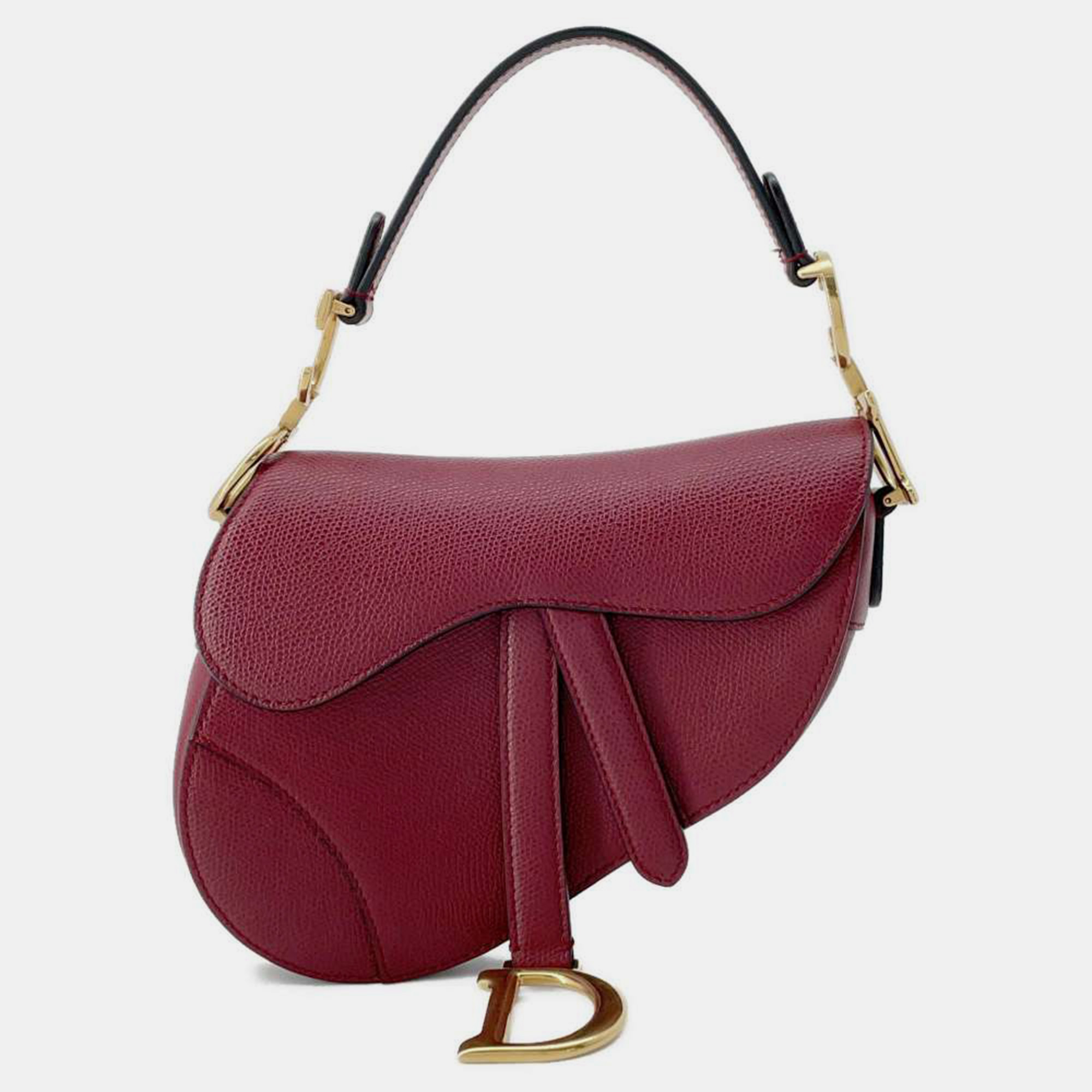 

Dior Red Leather Saddle Mini Shoulder Bag