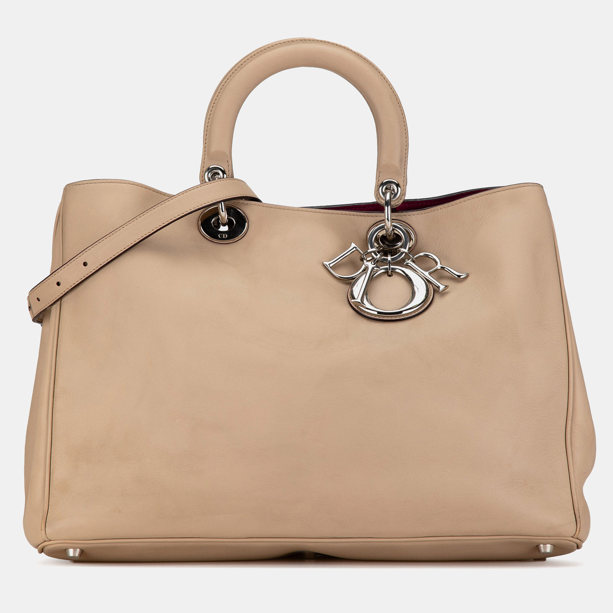 Pre-owned Dior Issimo Satchel In Brown