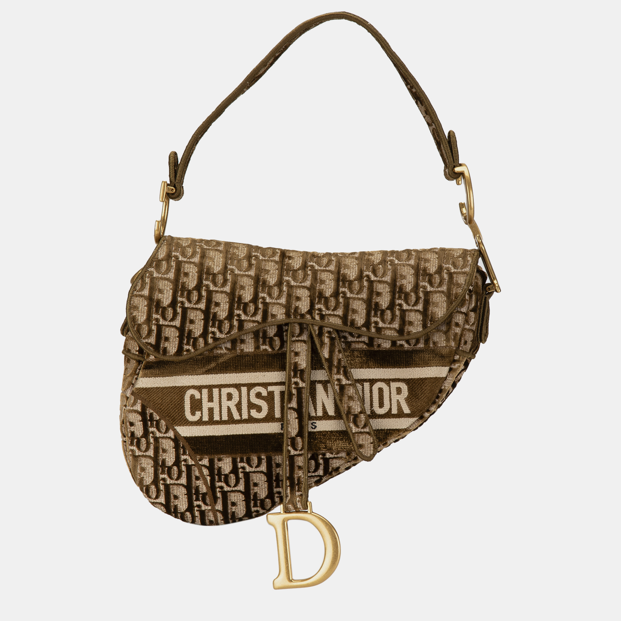 

Dior Velvet Oblique Saddle Bag, Brown