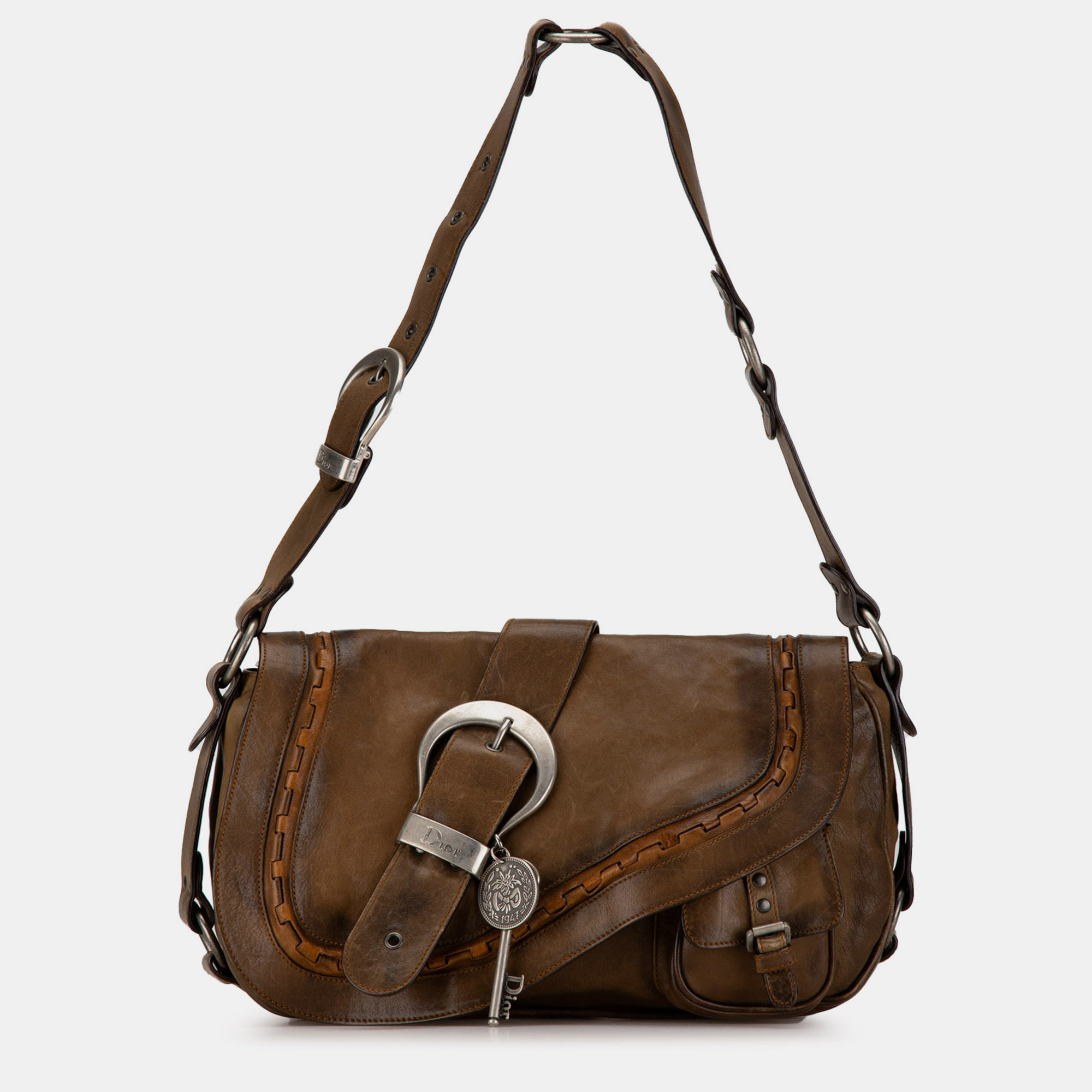 

Dior Gaucho Double Saddle Bag, Brown