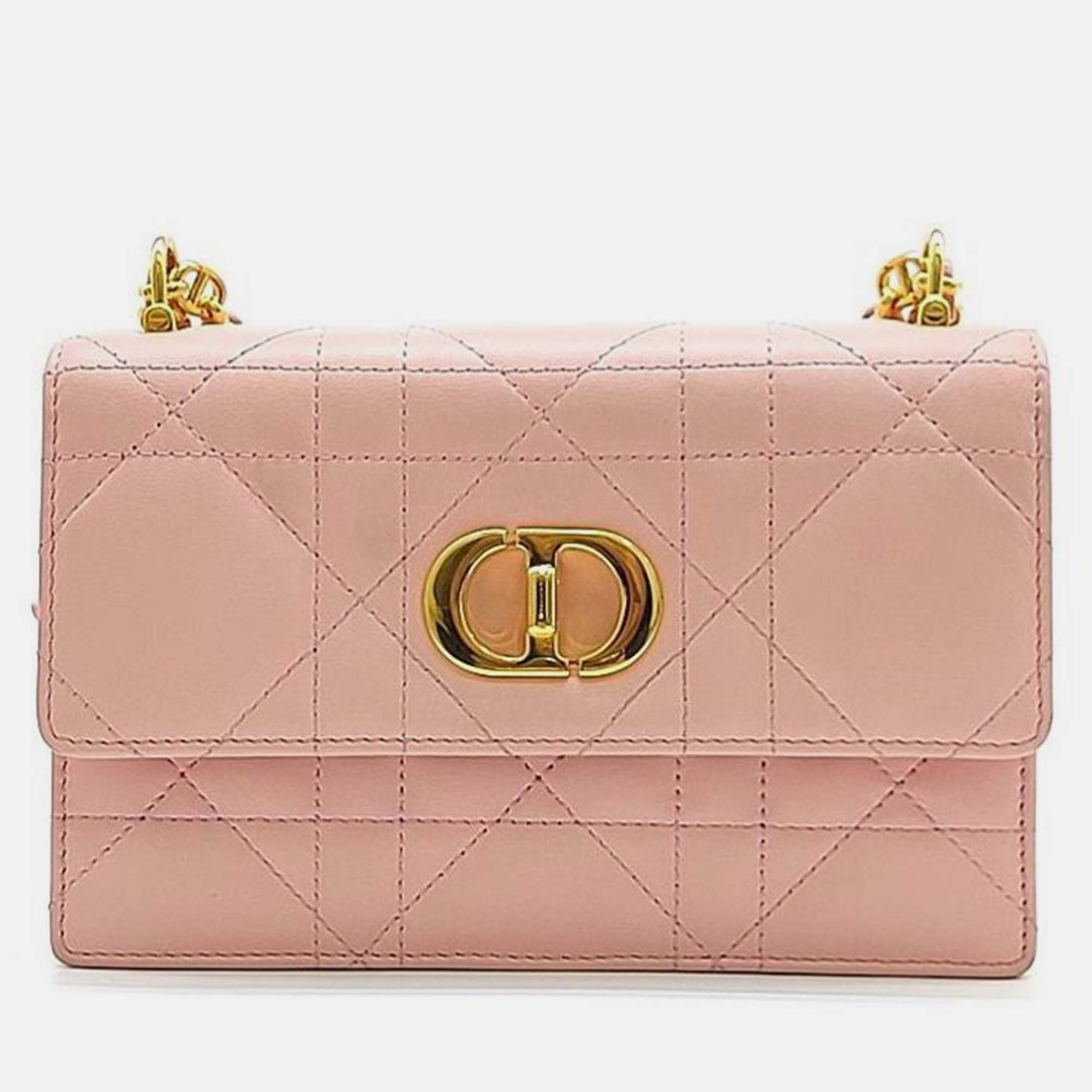 Pre-owned Dior Christian  Miss Caro Mini Bag In Pink