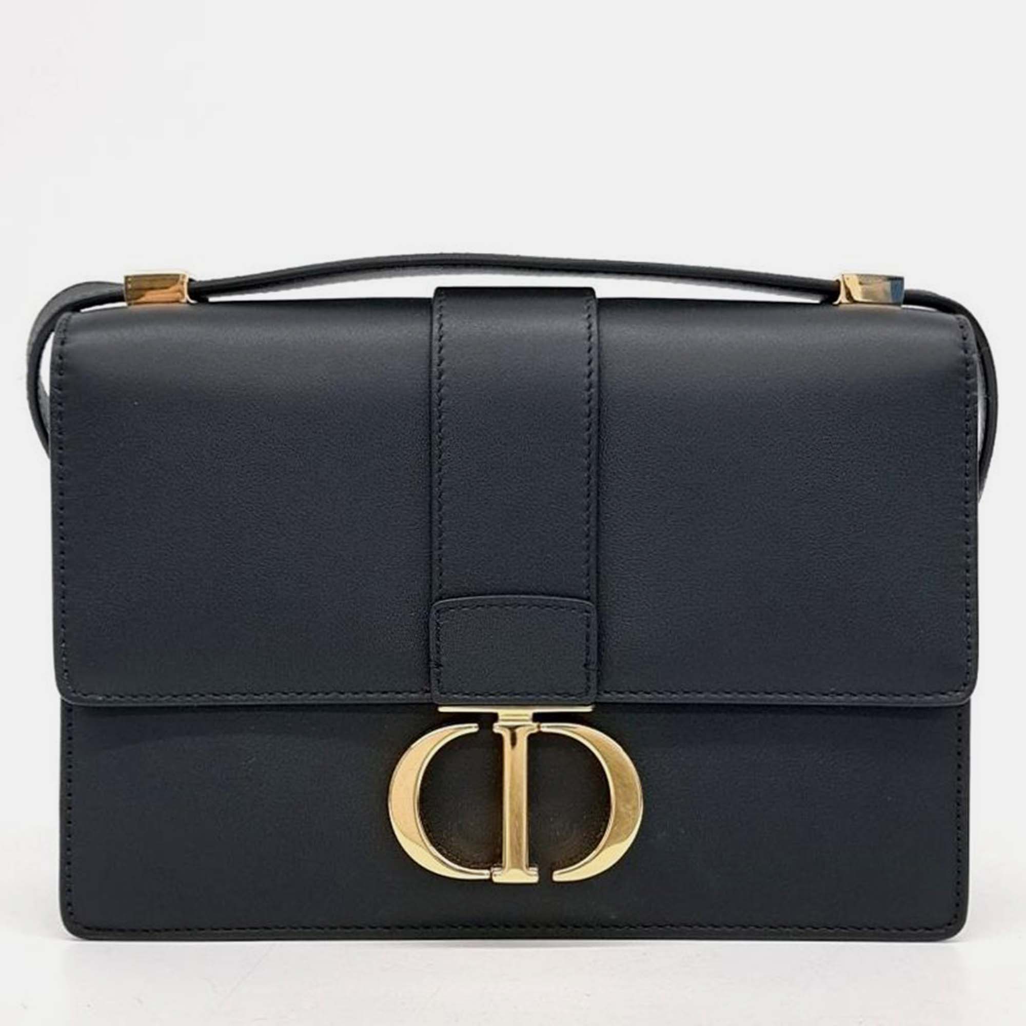 Pre-owned Dior Christian  30 Montaign Bag Small In Black