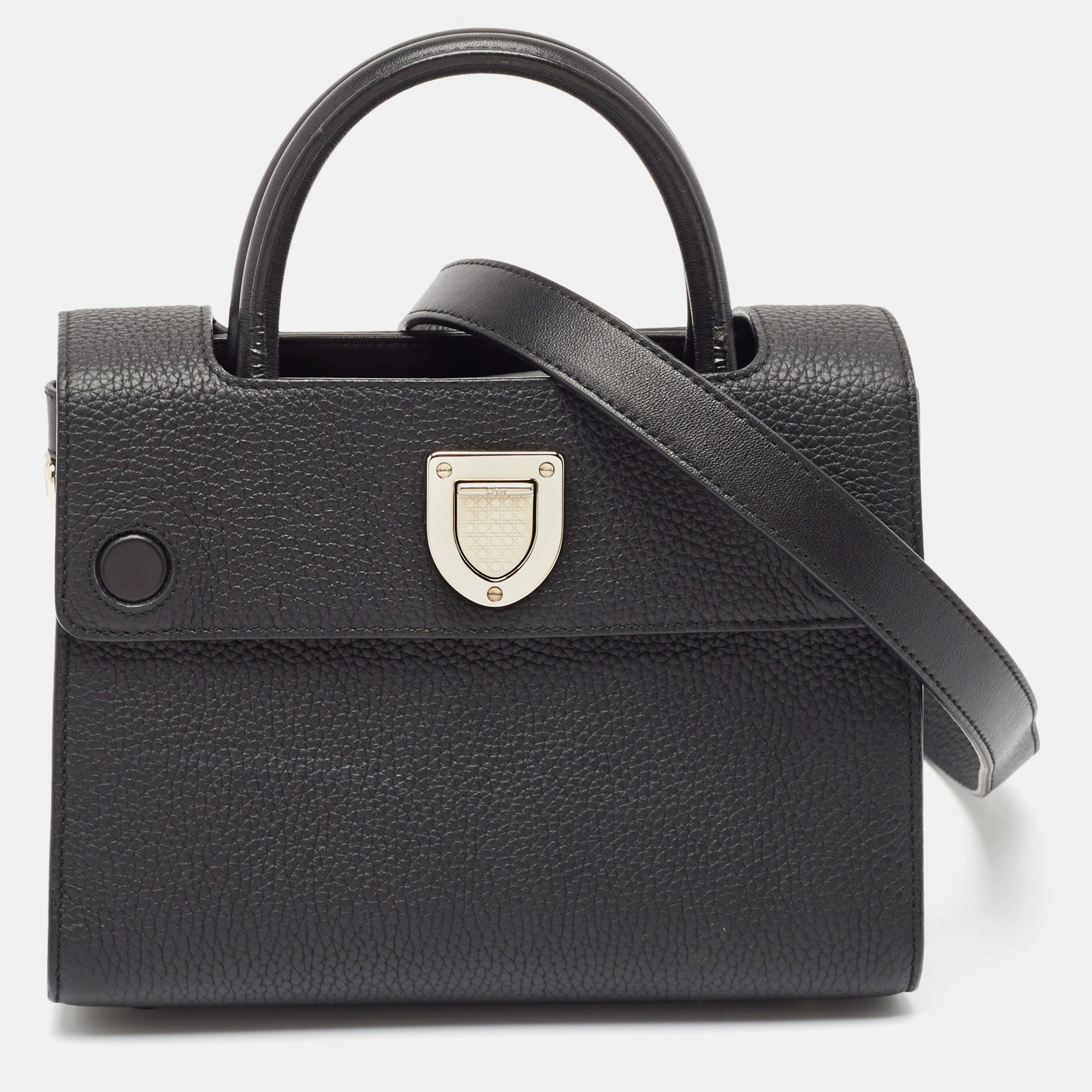 

Dior Black Leather Mini Diorever Top Handle Bag