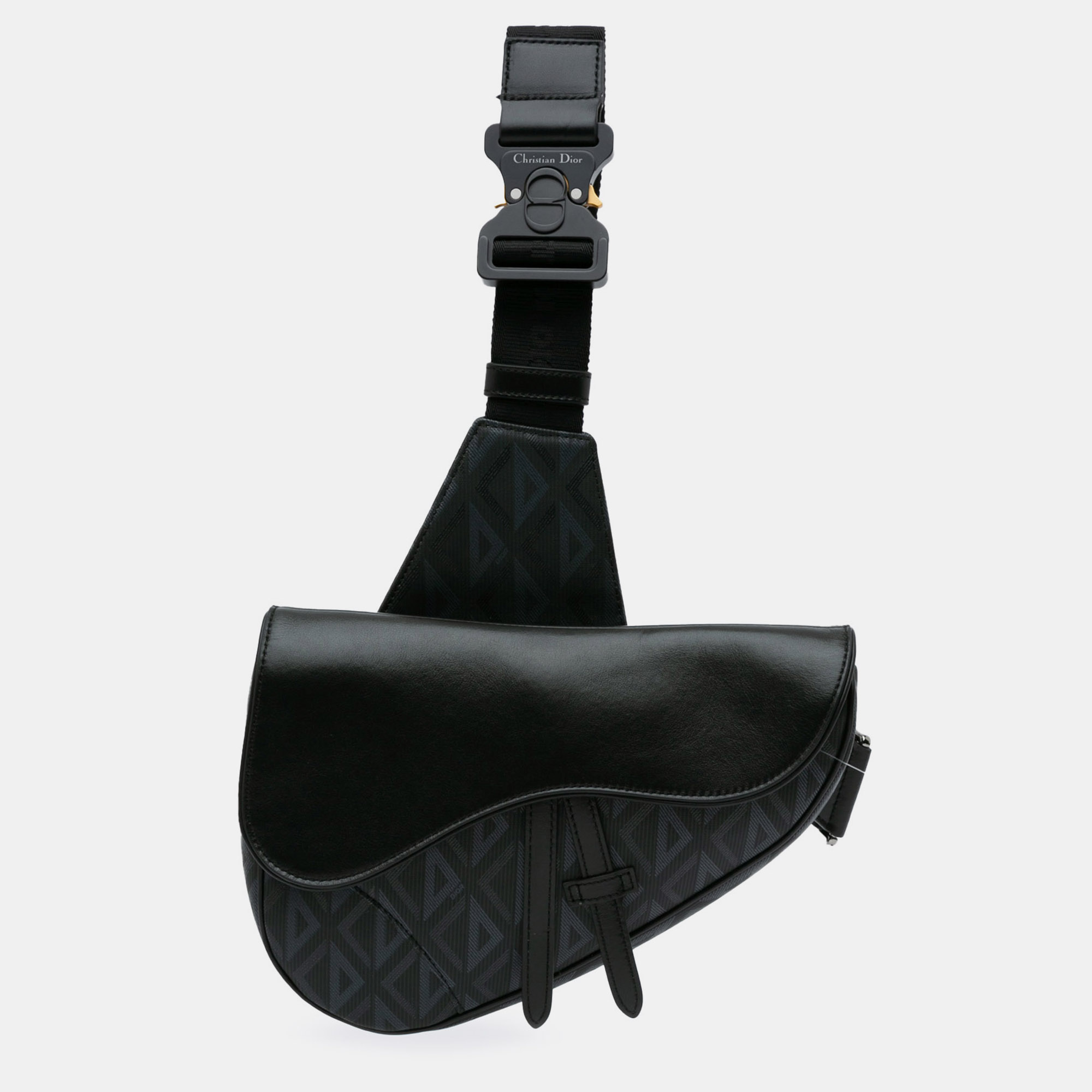 

Dior Black Canvas CD Saddle Bag