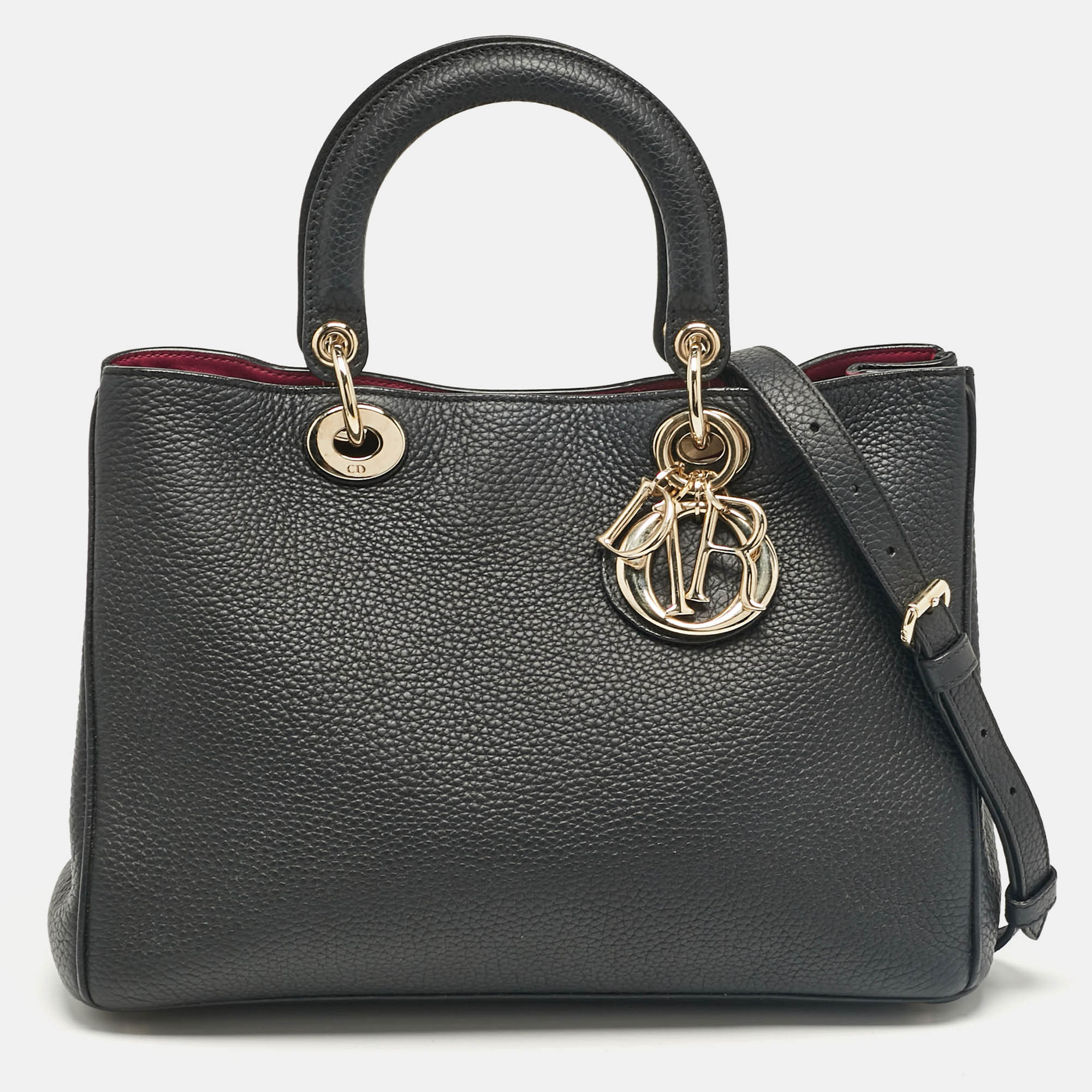 Pre-owned Dior Issimo Shopper Tote In Black