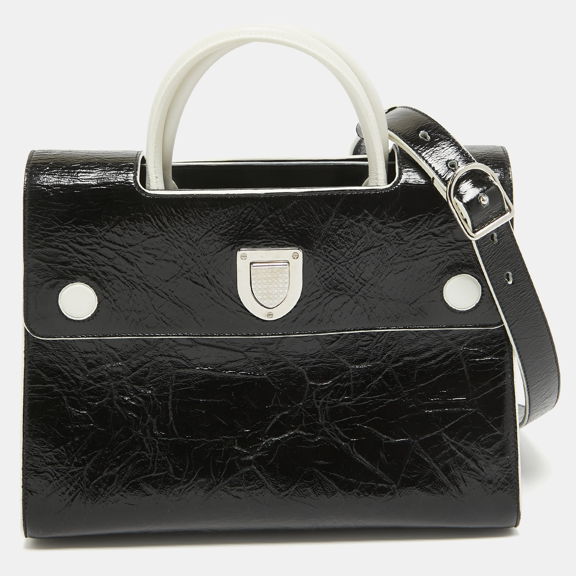 Pre-owned Dior Ever Top Handle Bag In Black