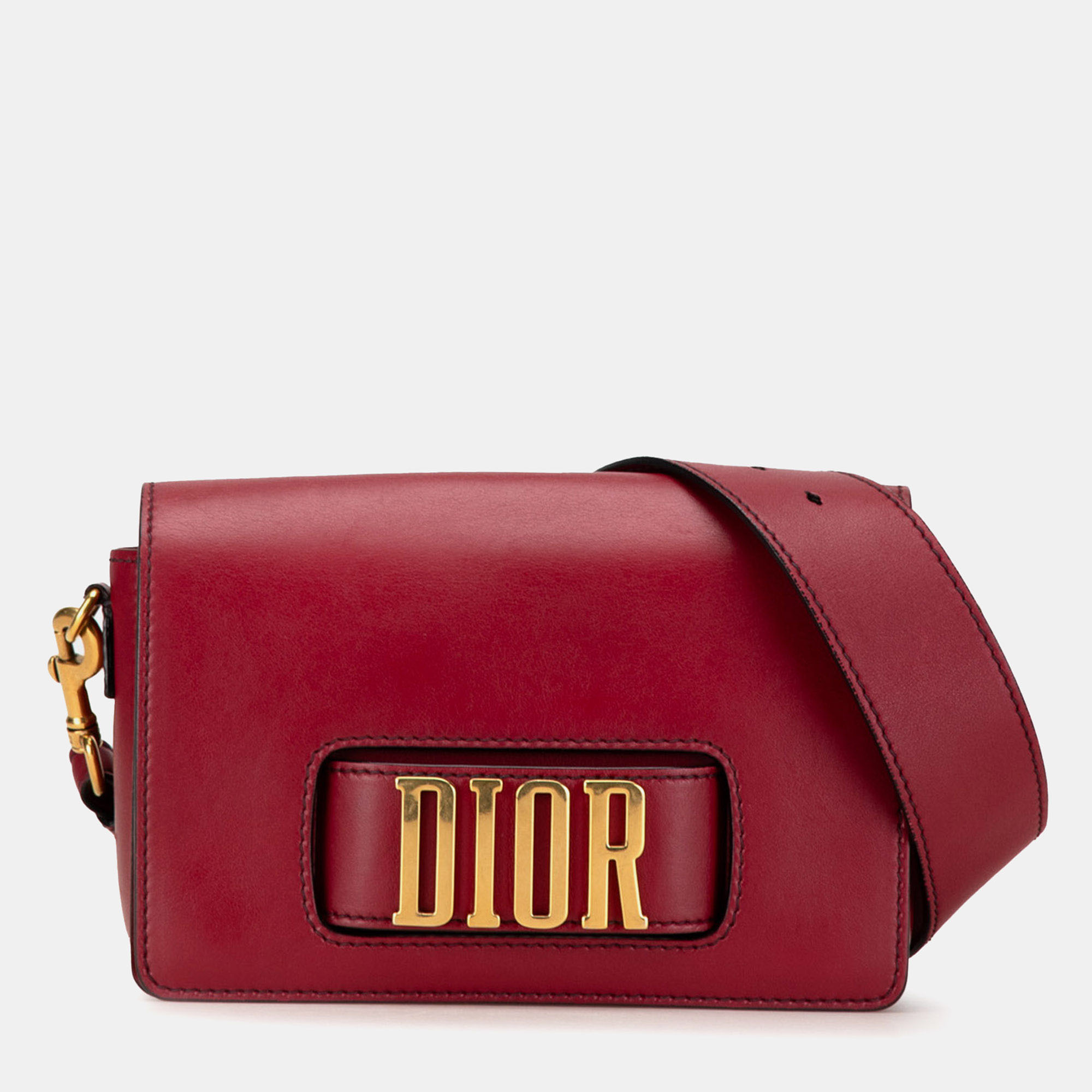 

Dior Calfskin Dio(r)evolution Flap Bag, Red