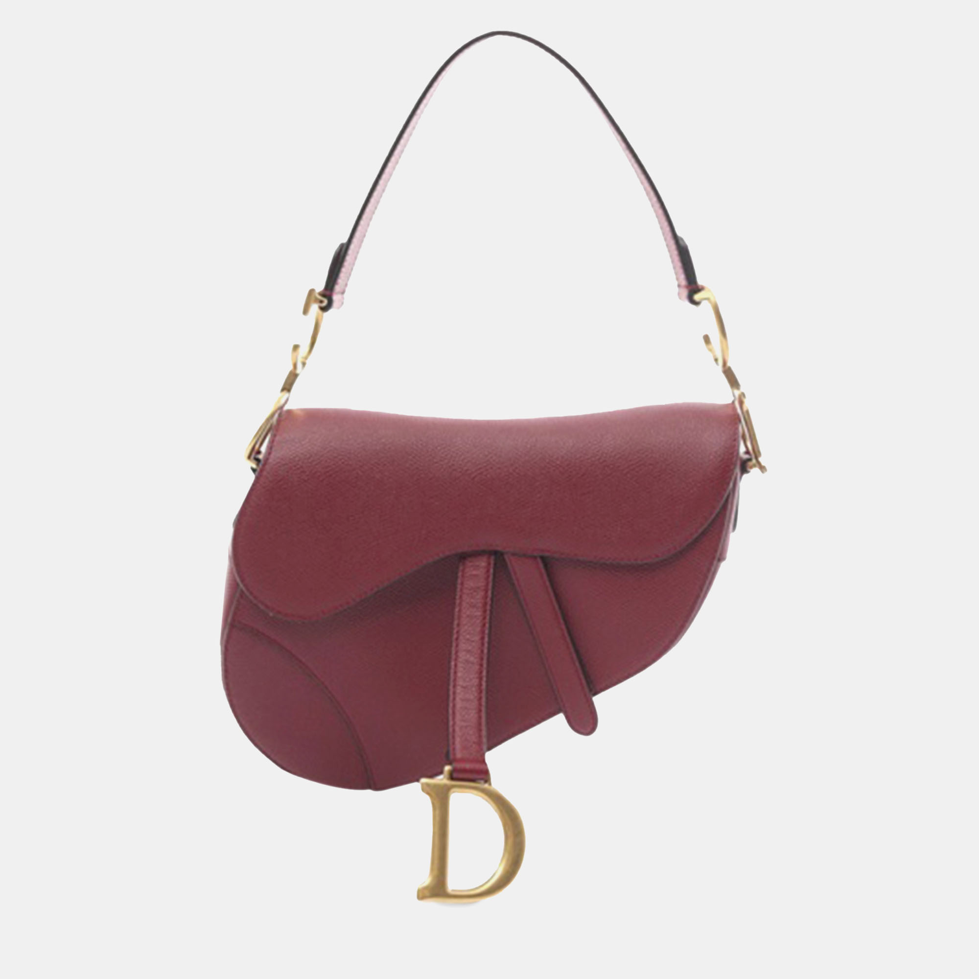 

Dior Medium Leather Saddle Bag, Red