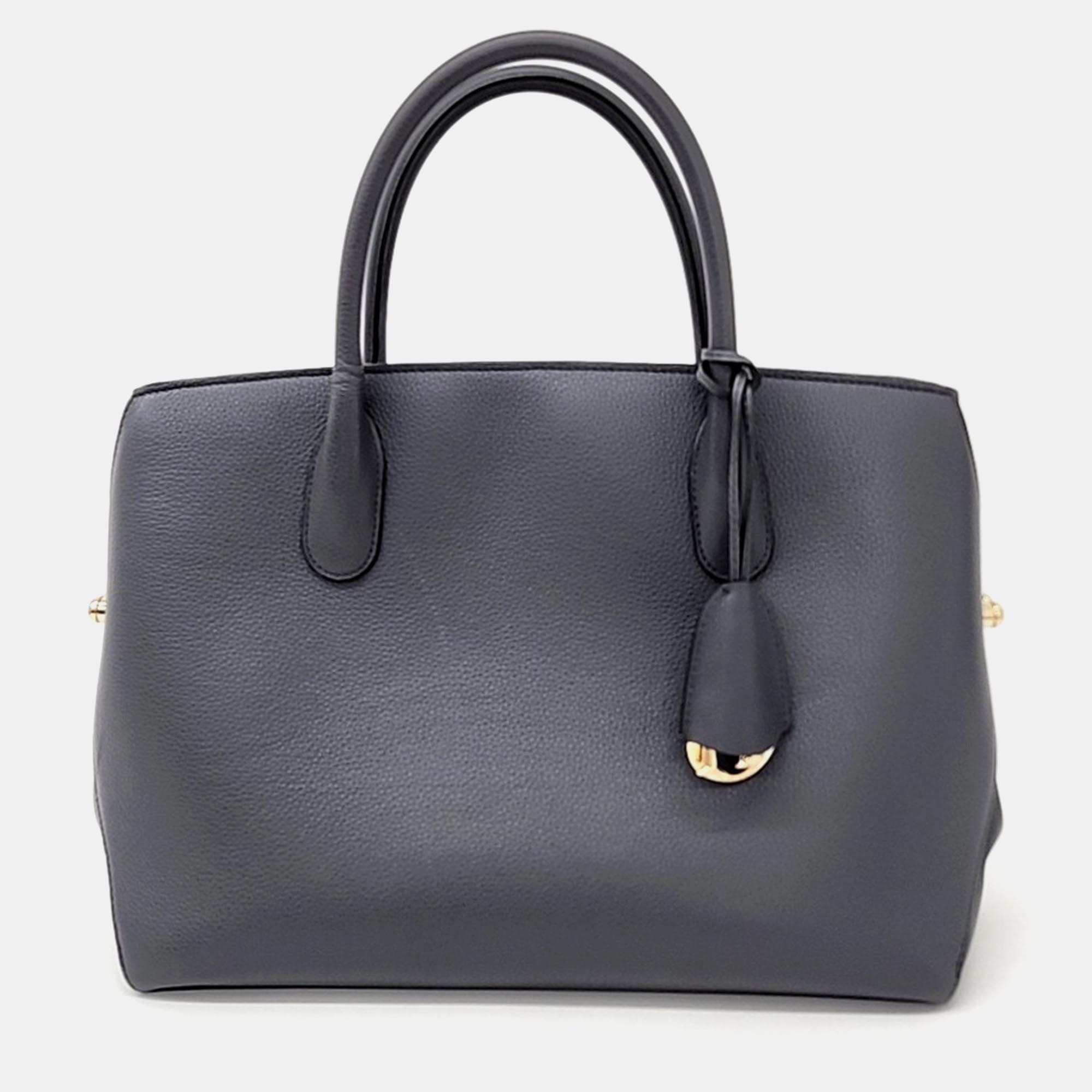 Pre-owned Dior Christian  Open Bar Bag In Grey