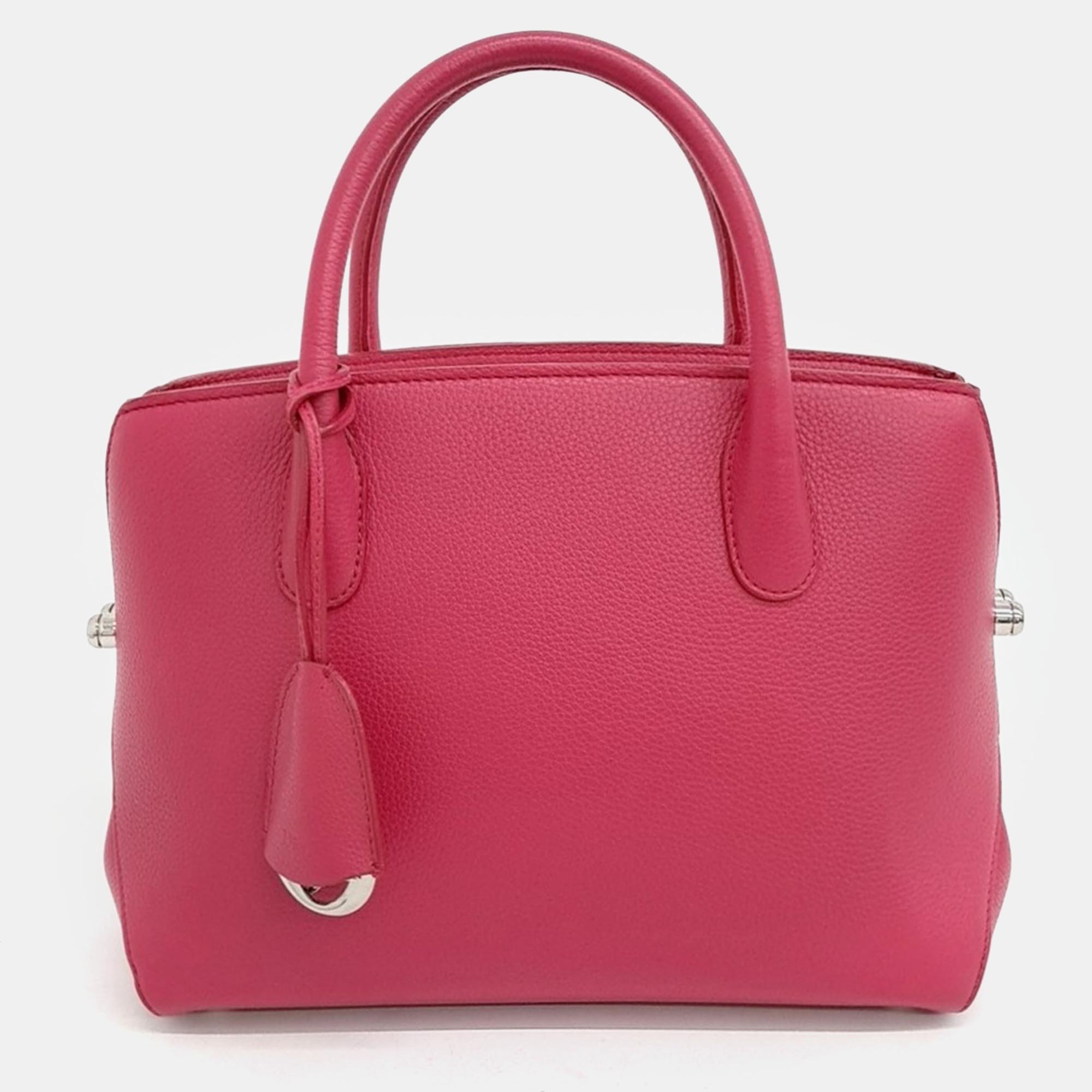 Pre-owned Dior Christian  Open Bar Bag In Pink