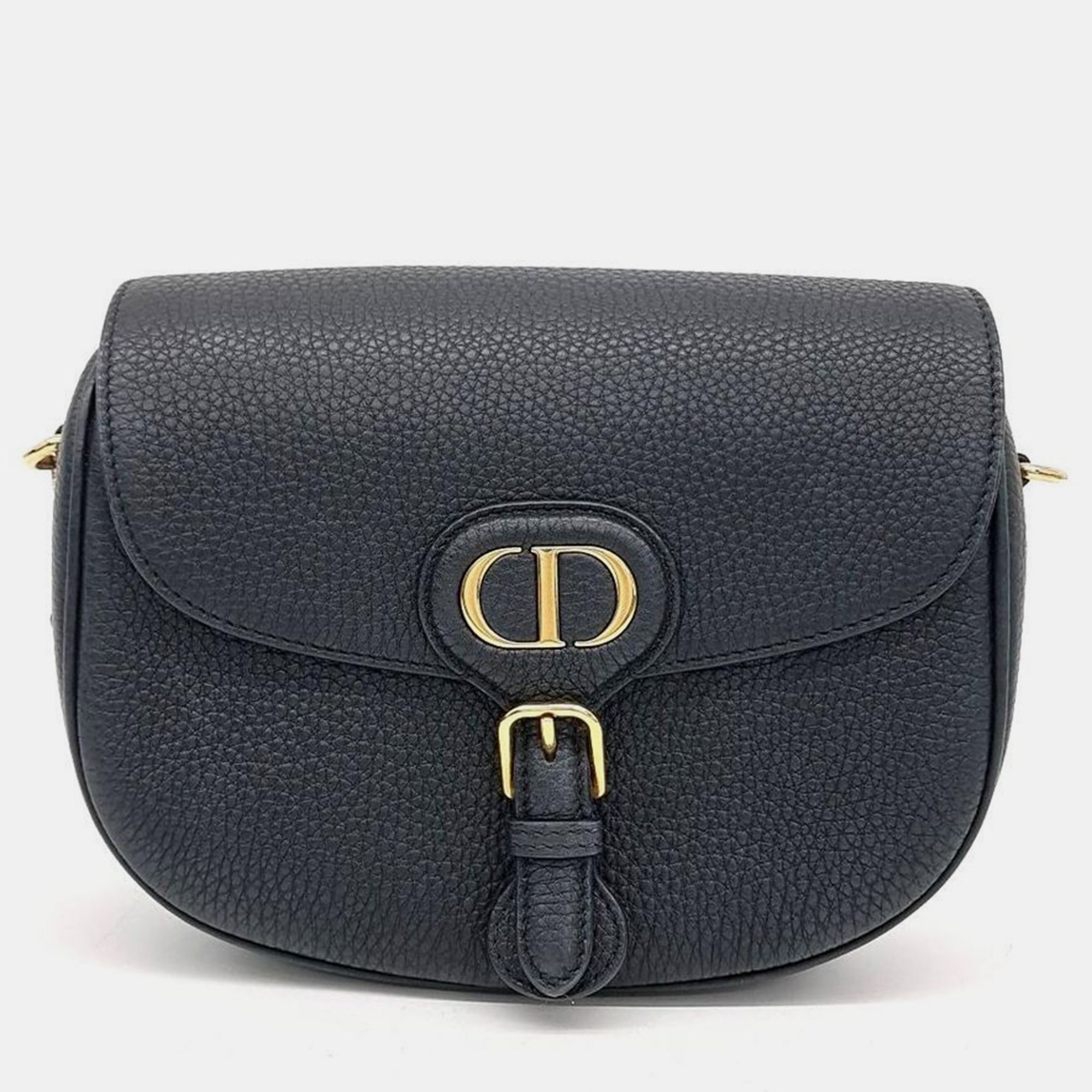 Pre-owned Dior Christian  Bobby Bag Medium Bag In Black