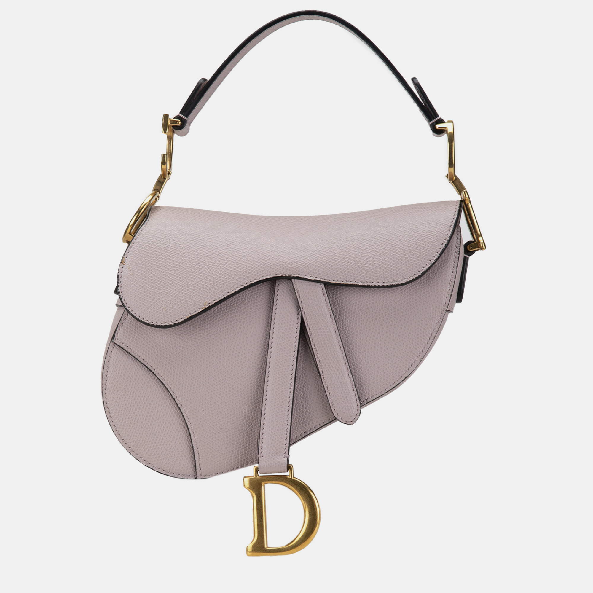 

Dior Calfskin Leather Mini Saddle Bag, Brown