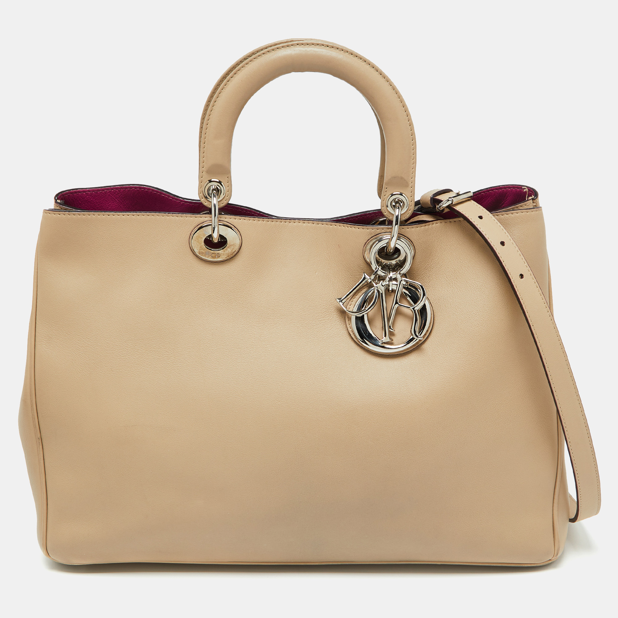 Pre-owned Dior Issimo Tote In Beige