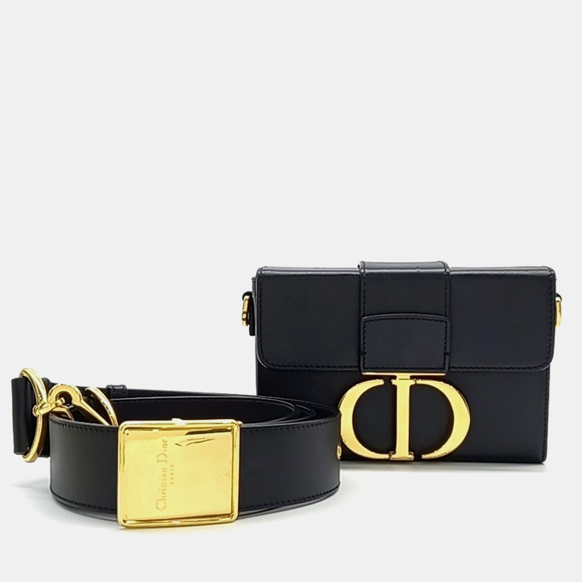 Pre-owned Dior Christian  Montaine Box Bag In Black